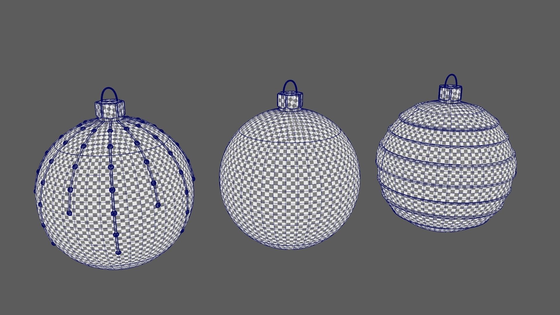 Christmas Tree Ornament Set2 - Green Orange 3D model_9