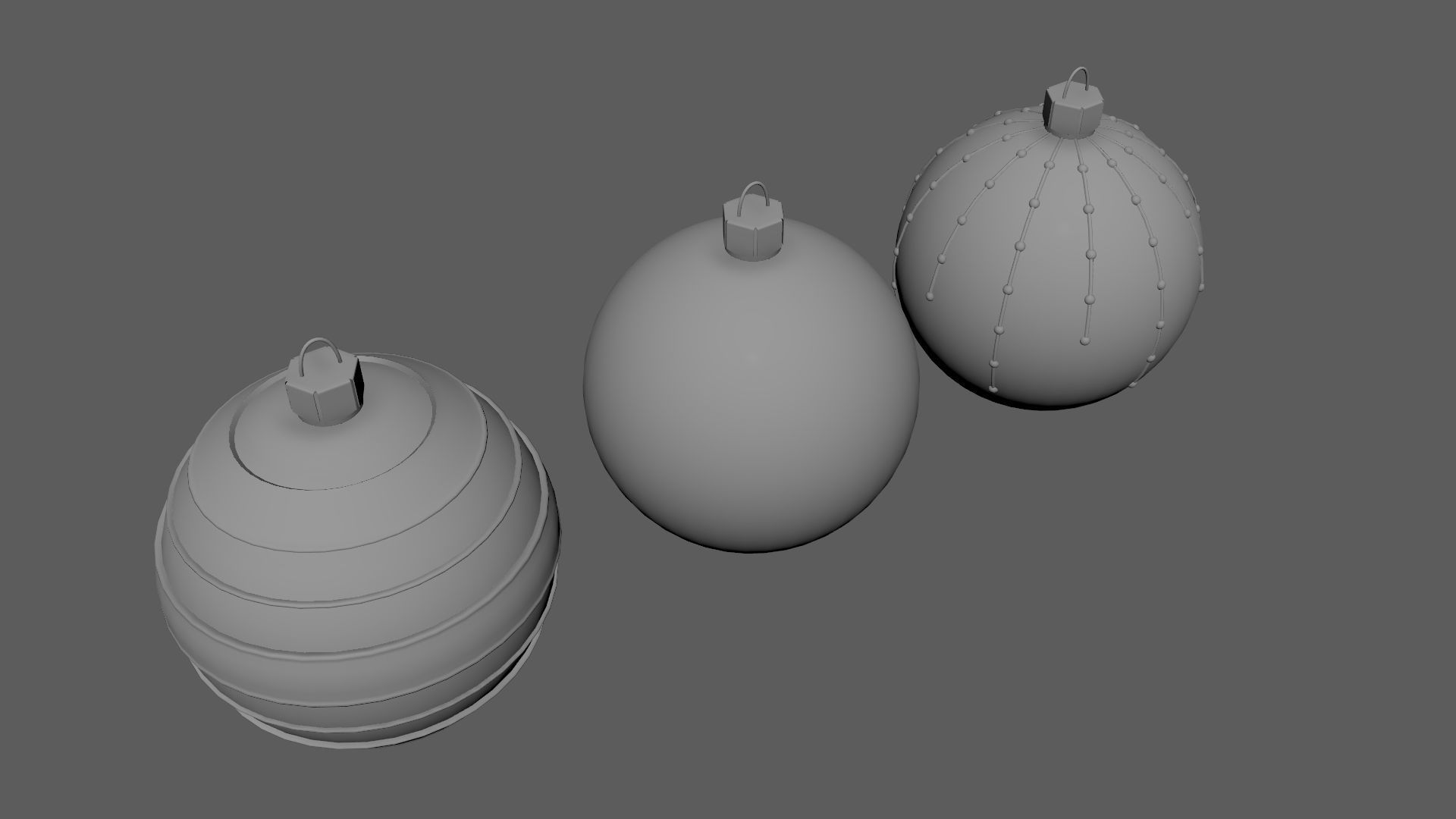 Christmas Tree Ornament Set2 - Green Orange 3D model_7