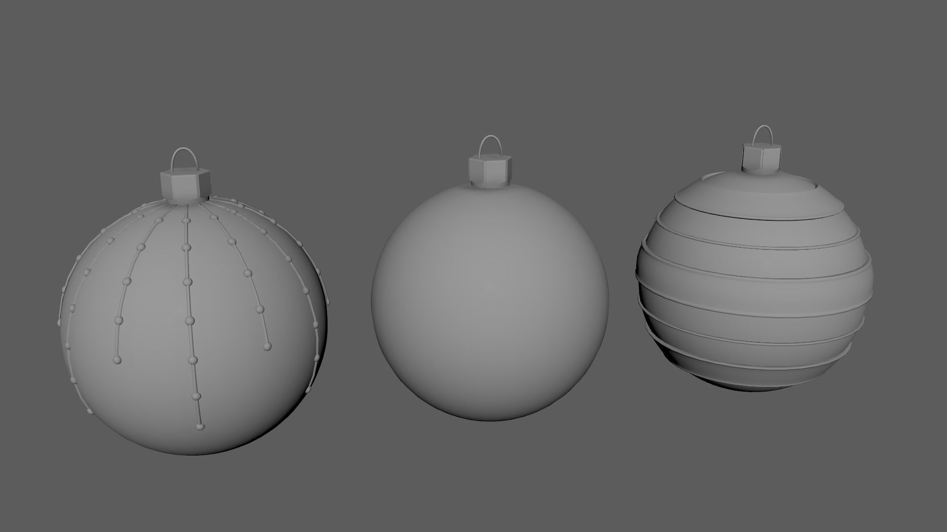 Christmas Tree Ornament Set2 - Green Orange 3D model_5