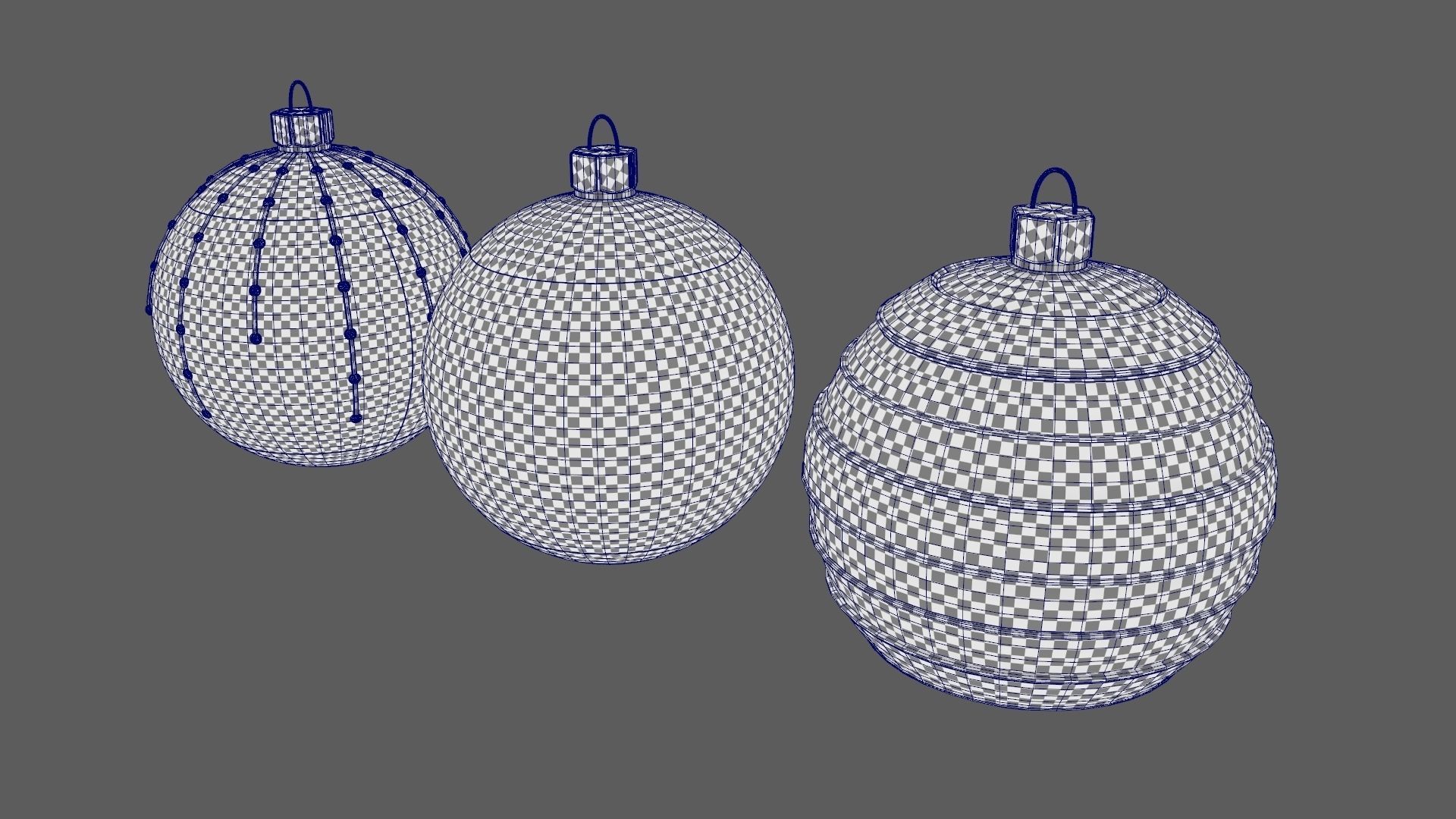 Christmas Tree Ornament Set2 - Green Orange 3D model_10