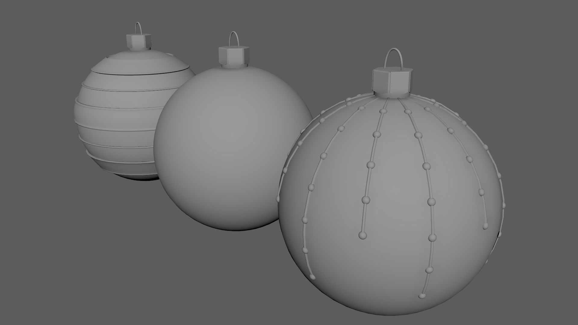 Christmas Tree Ornament Set2 - Green Orange 3D model_8