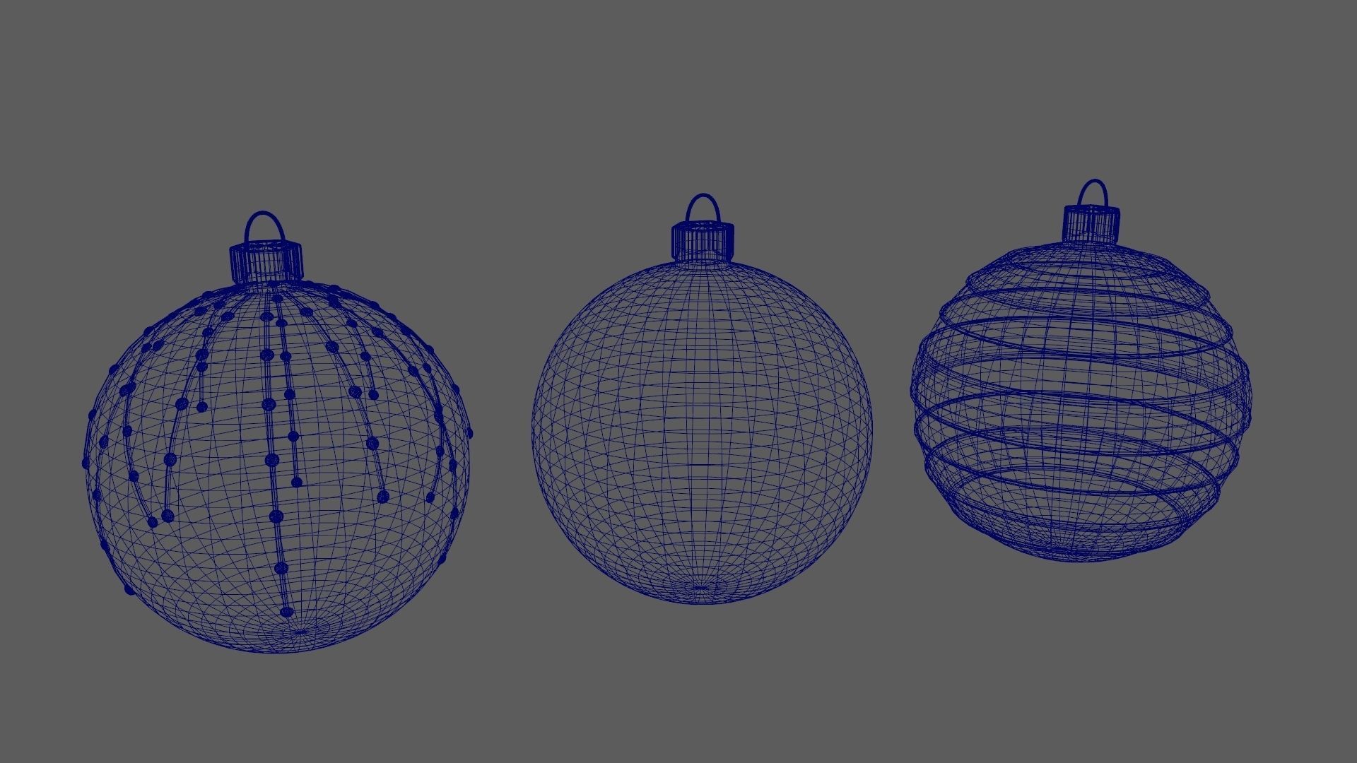 Christmas Tree Ornament Set2 - Green Orange 3D model_13