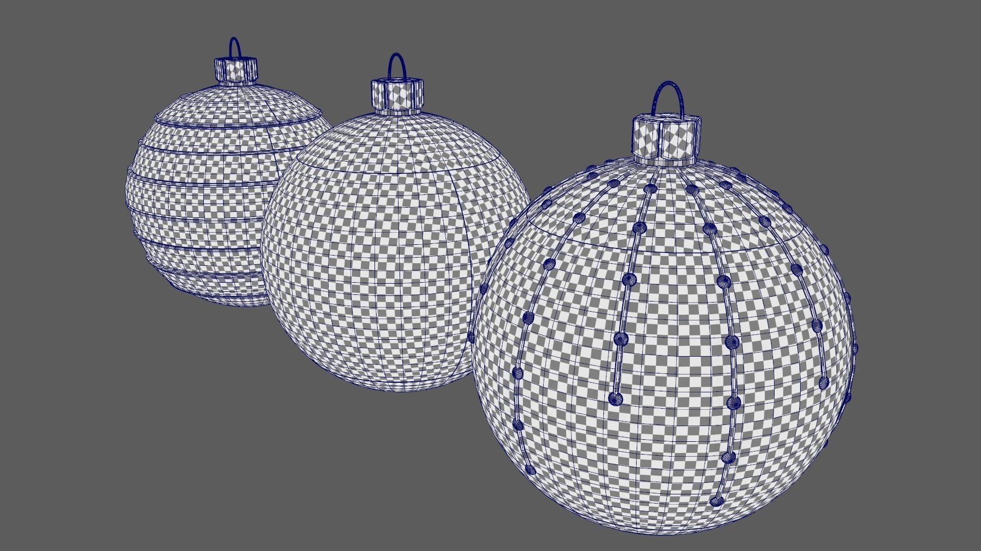 Christmas Tree Ornament Set2 - Green Orange 3D model_12