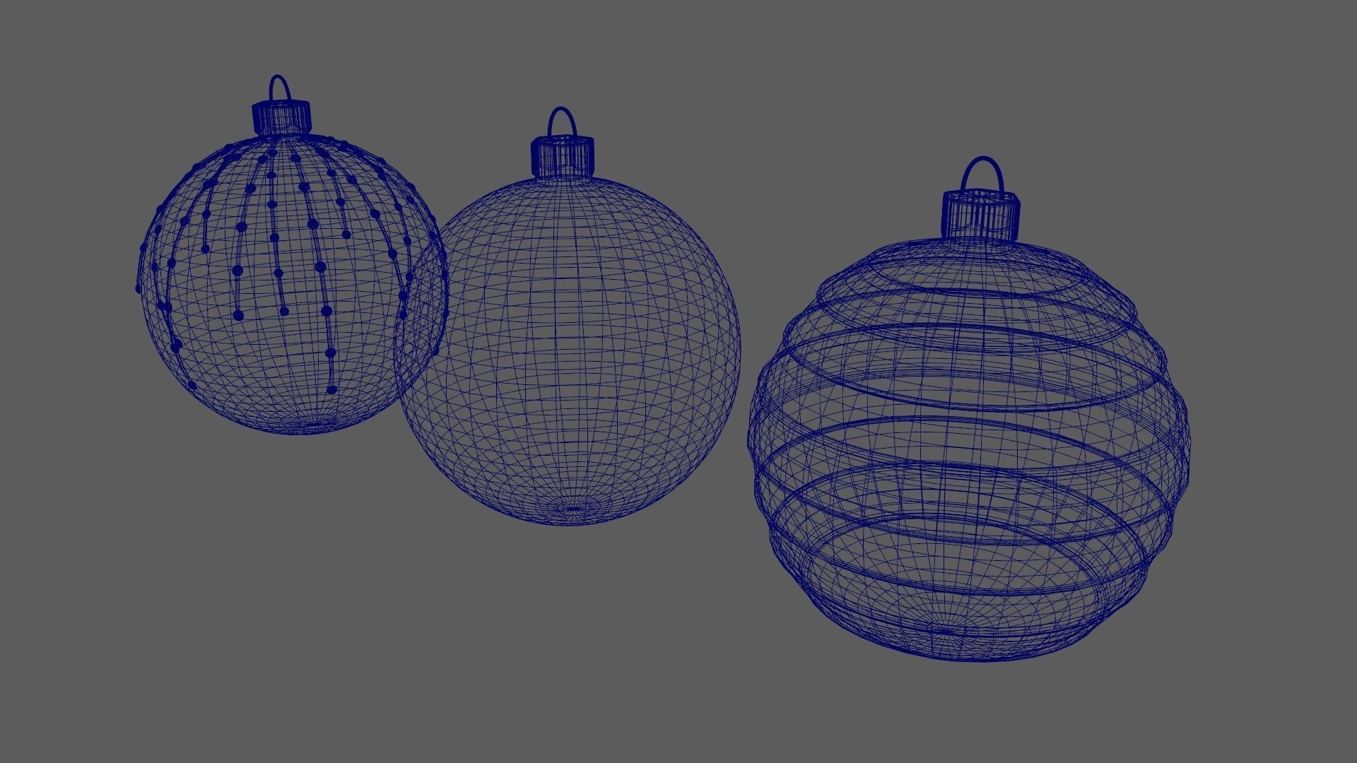 Christmas Tree Ornament Set2 - Green Orange 3D model_14
