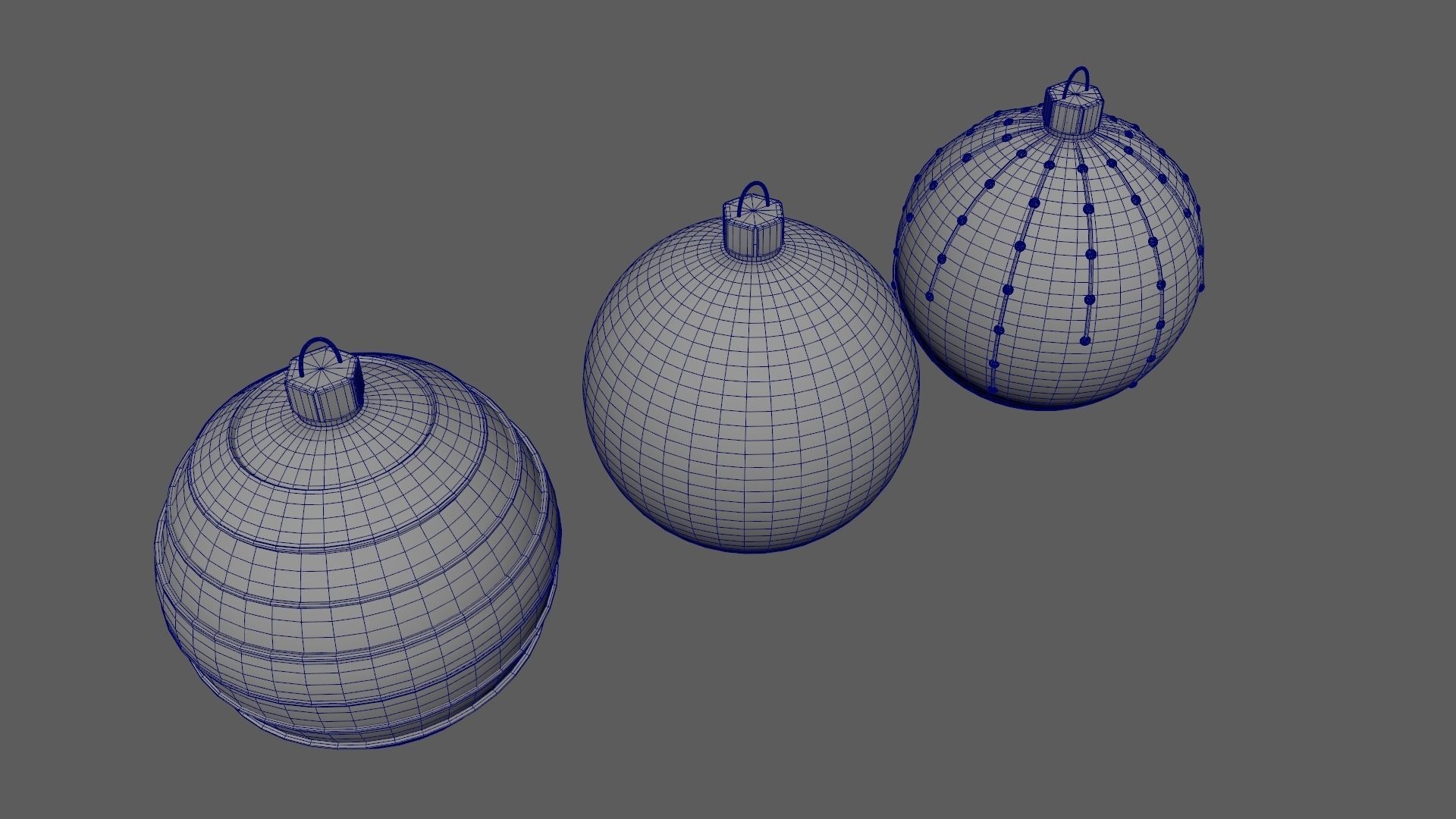 Christmas Tree Ornament Set2 - Green Orange 3D model_19