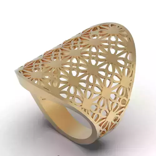 Lux ring silver gold jewelry printable 3D model