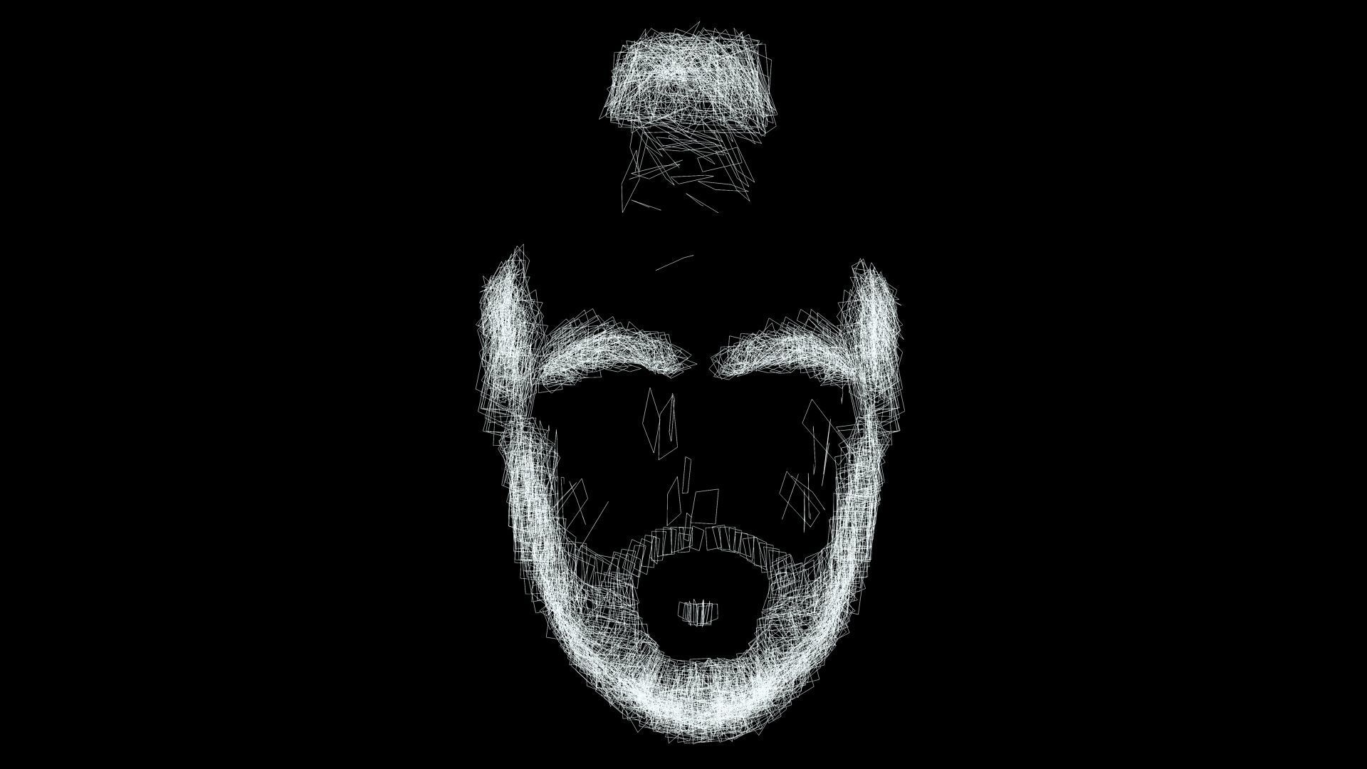 Realistic Male Hairstyle Low-poly 3D model_14