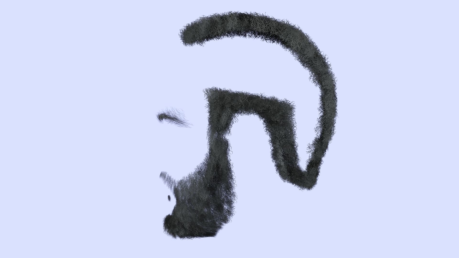 Realistic Male Hairstyle Low-poly 3D model_2