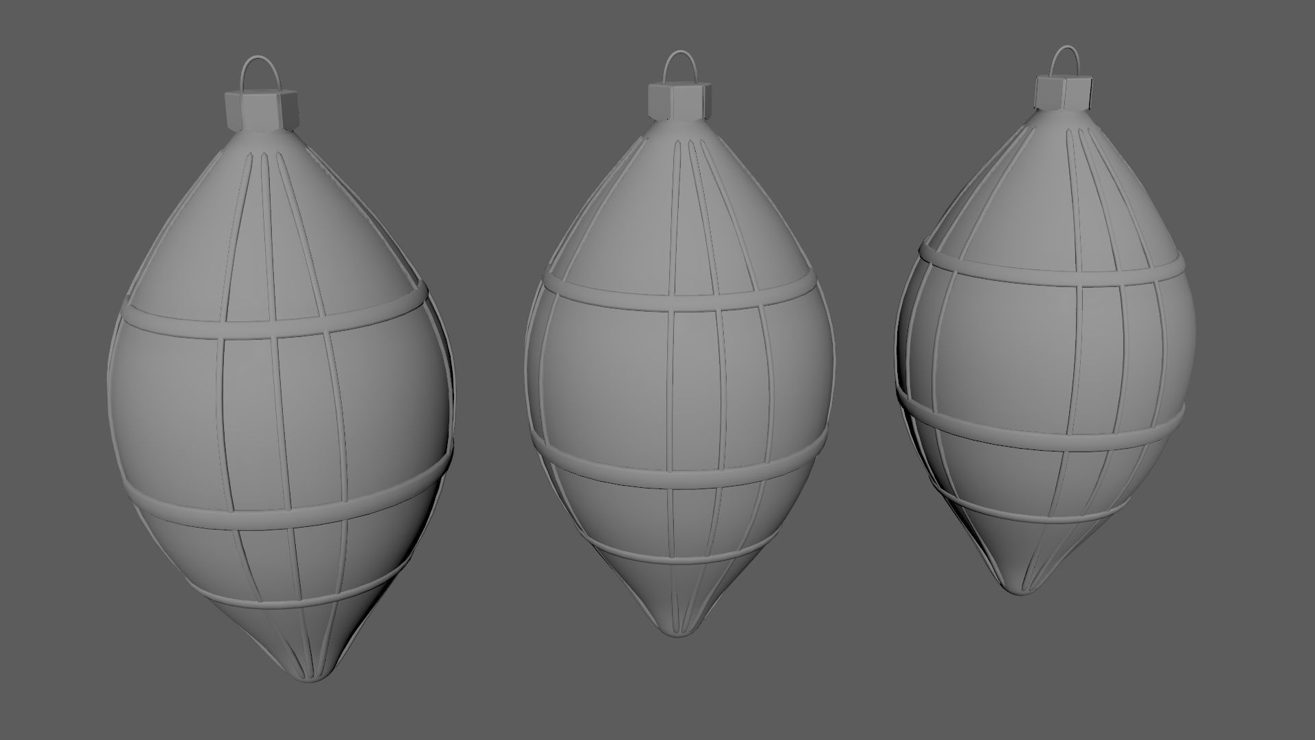 Christmas Tree Ornament Set6 - Green Orange 3D model_5