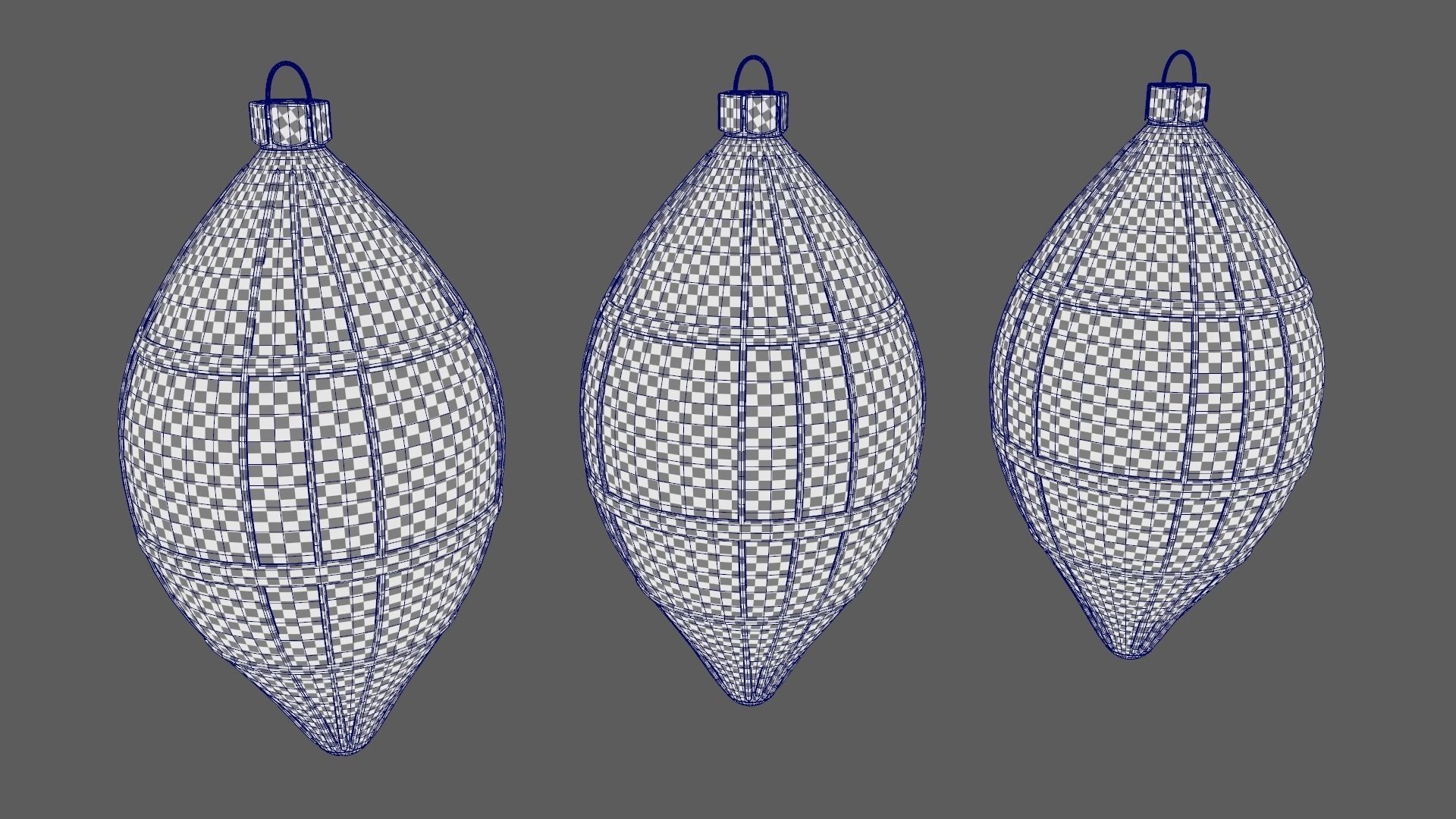 Christmas Tree Ornament Set6 - Green Orange 3D model_9