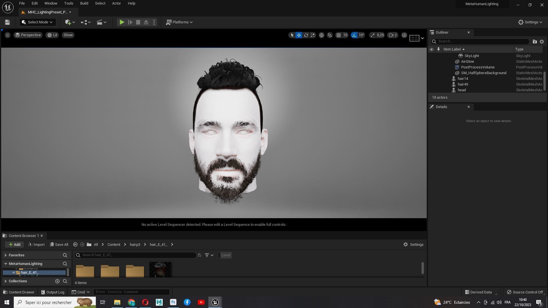 Faux Hawk Male Hair Low-poly 3D model_19