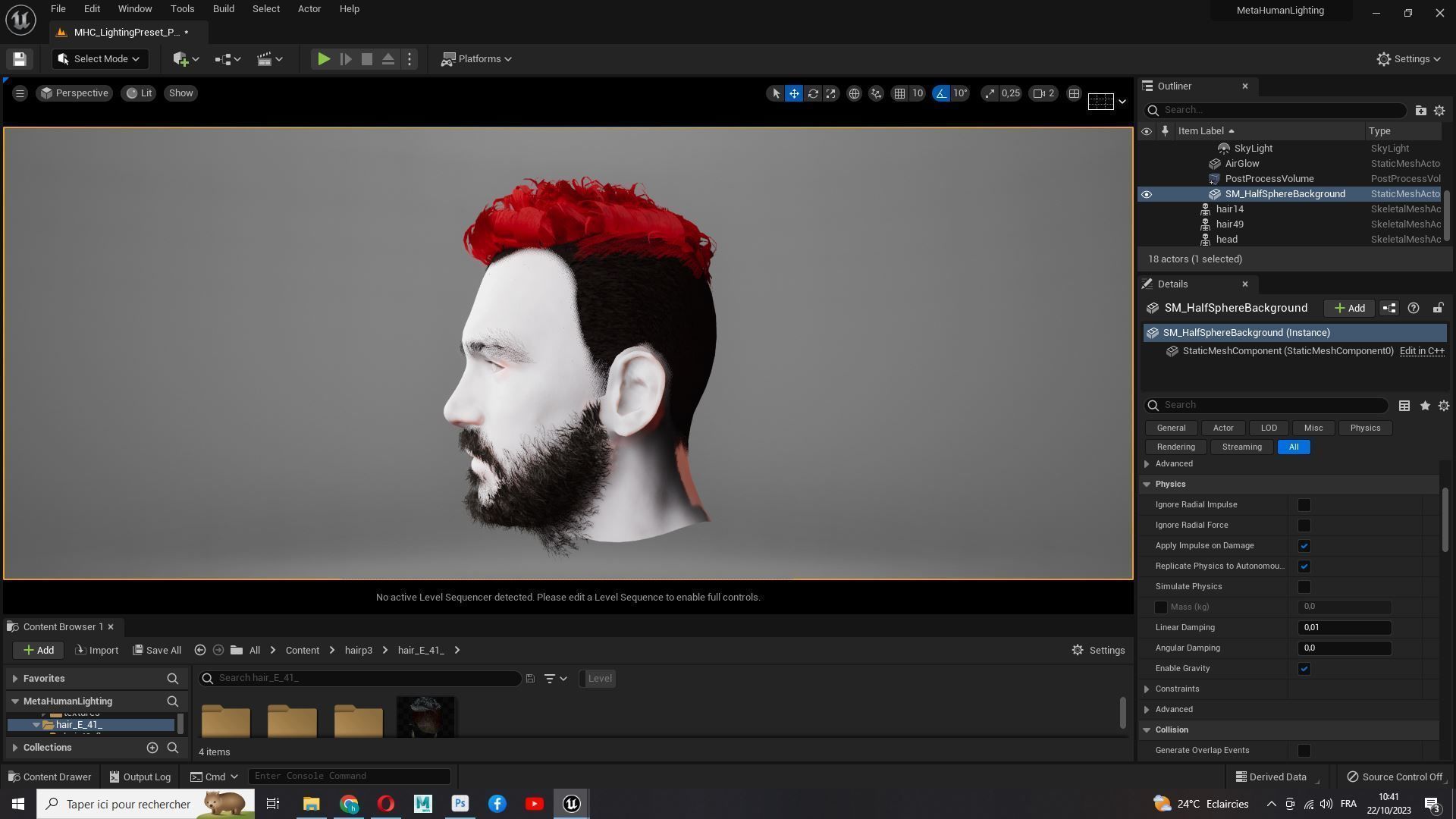 Faux Hawk Male Hair Low-poly 3D model_21