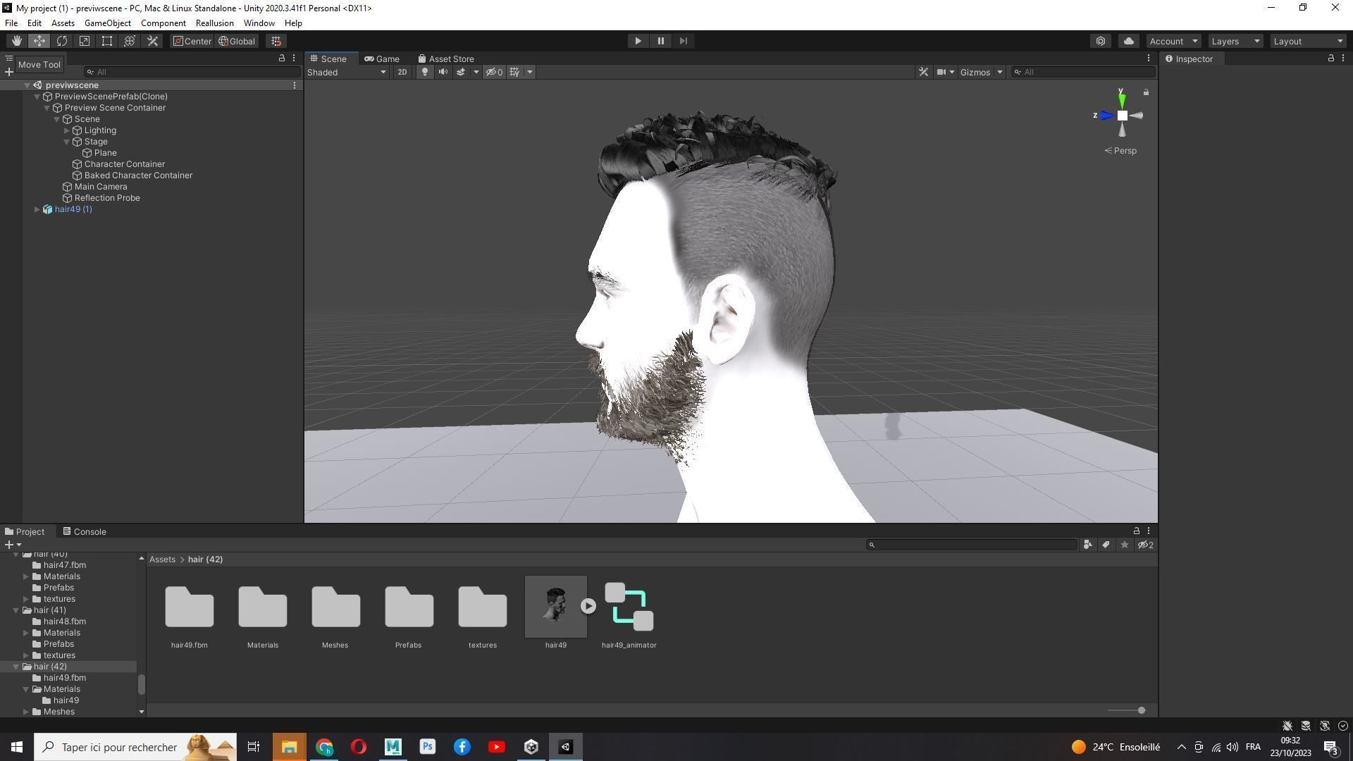 Faux Hawk Male Hair Low-poly 3D model_23