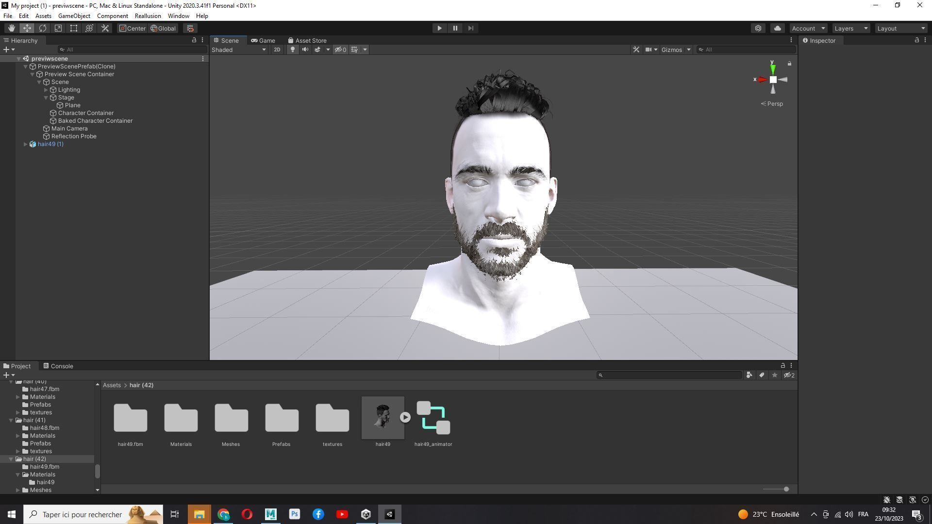 Faux Hawk Male Hair Low-poly 3D model_22