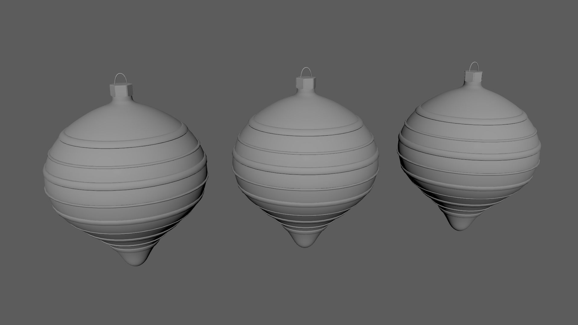 Christmas Tree Ornament Set9 - Green Orange 3D model_5