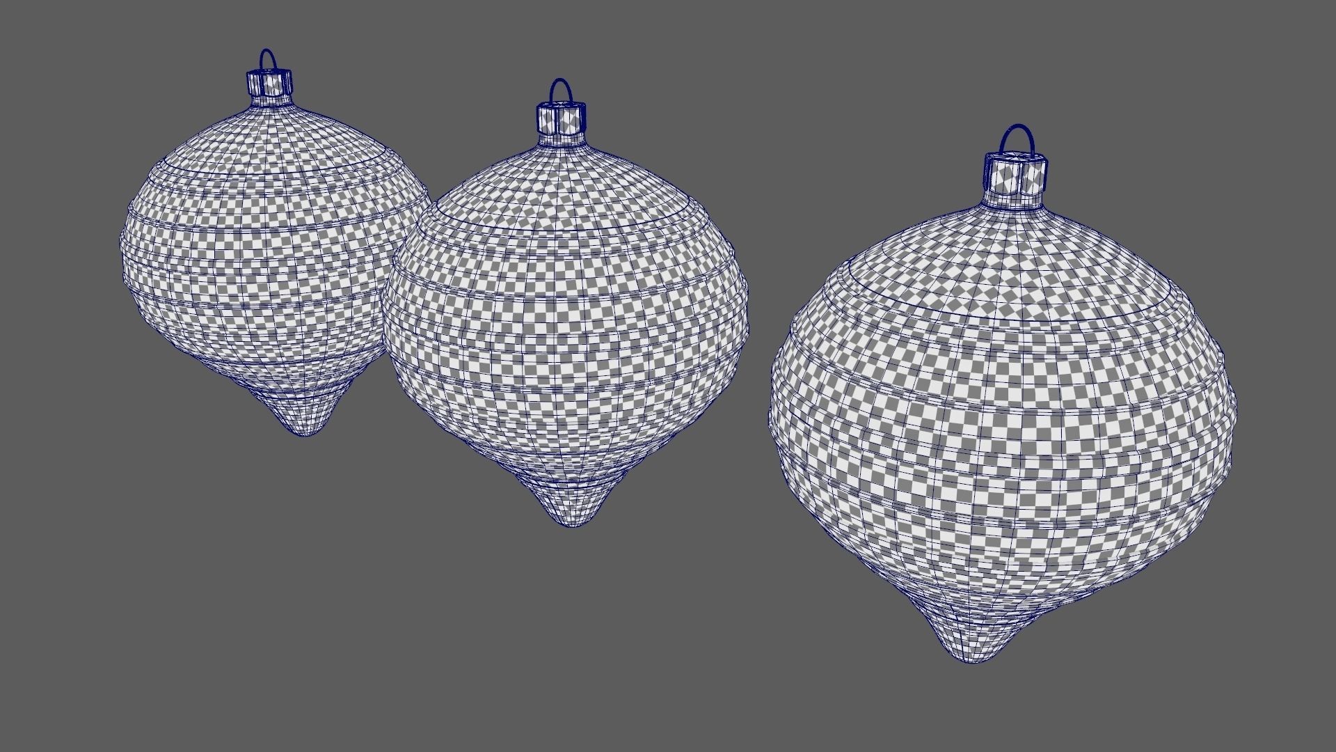 Christmas Tree Ornament Set9 - Green Orange 3D model_10