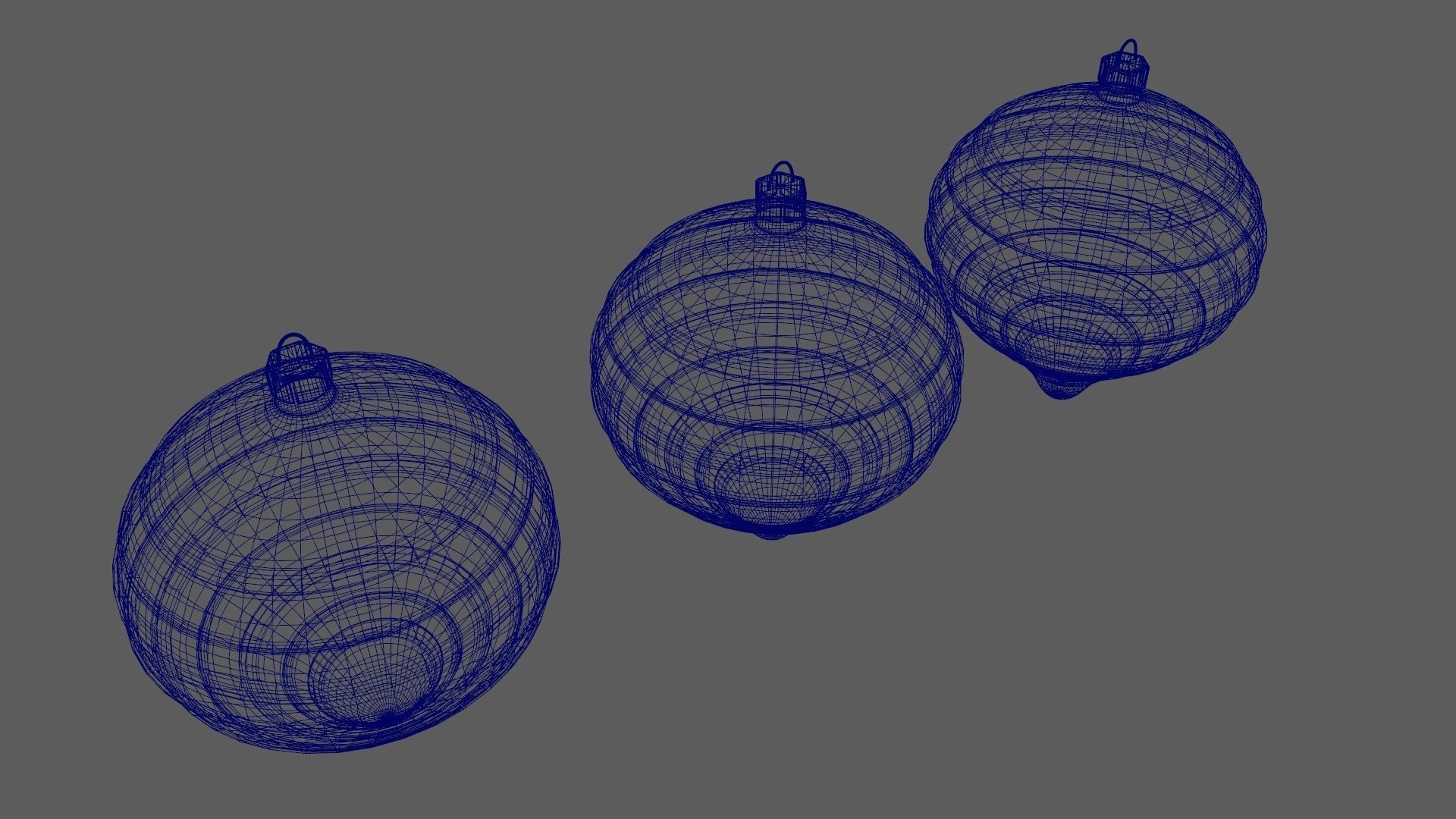 Christmas Tree Ornament Set9 - Green Orange 3D model_15