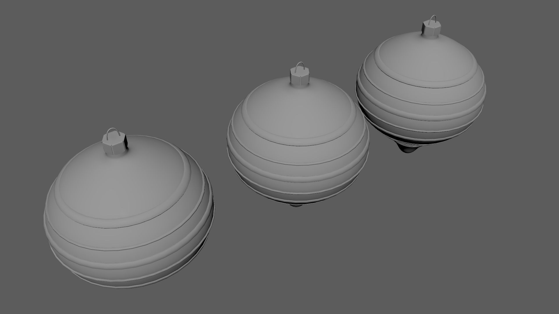 Christmas Tree Ornament Set9 - Green Orange 3D model_7