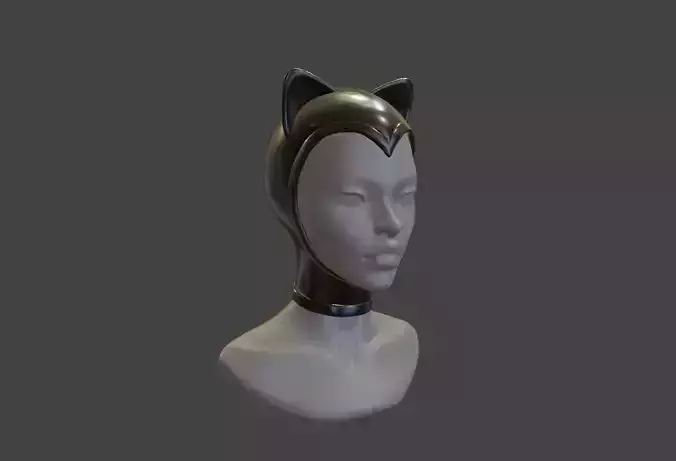 Catwoman hood kitty cat headwear  3D model