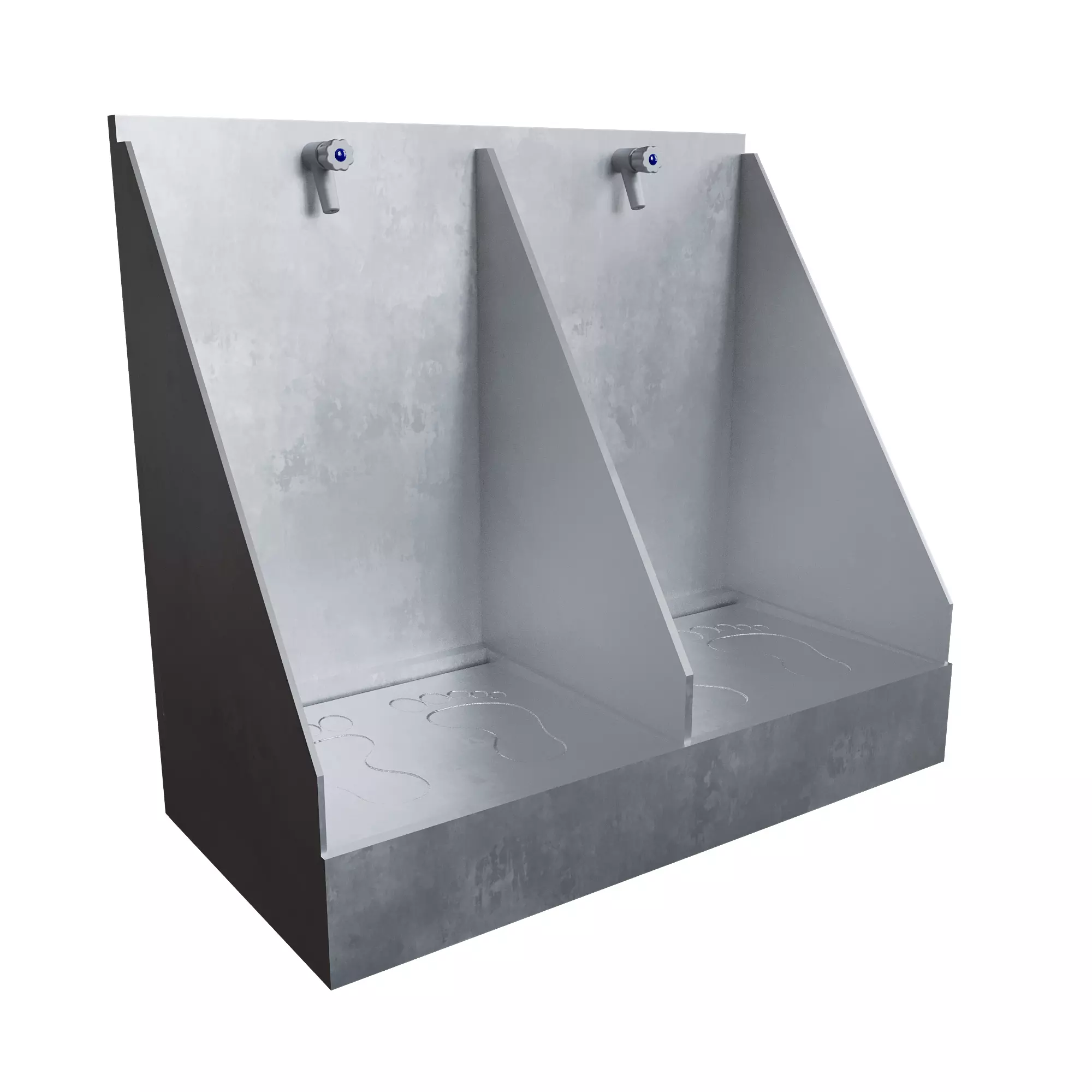 foot wash sink Low-poly 3D model_0