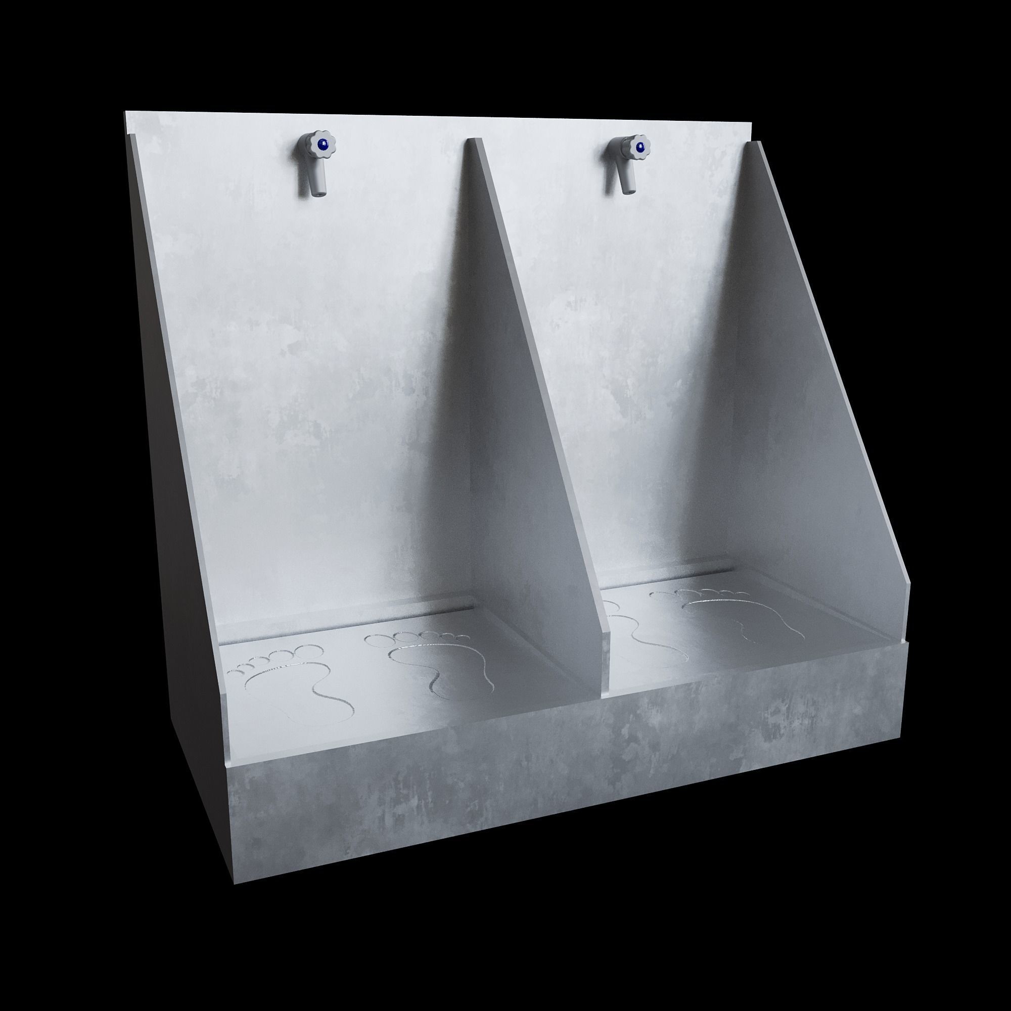 foot wash sink Low-poly 3D model_17