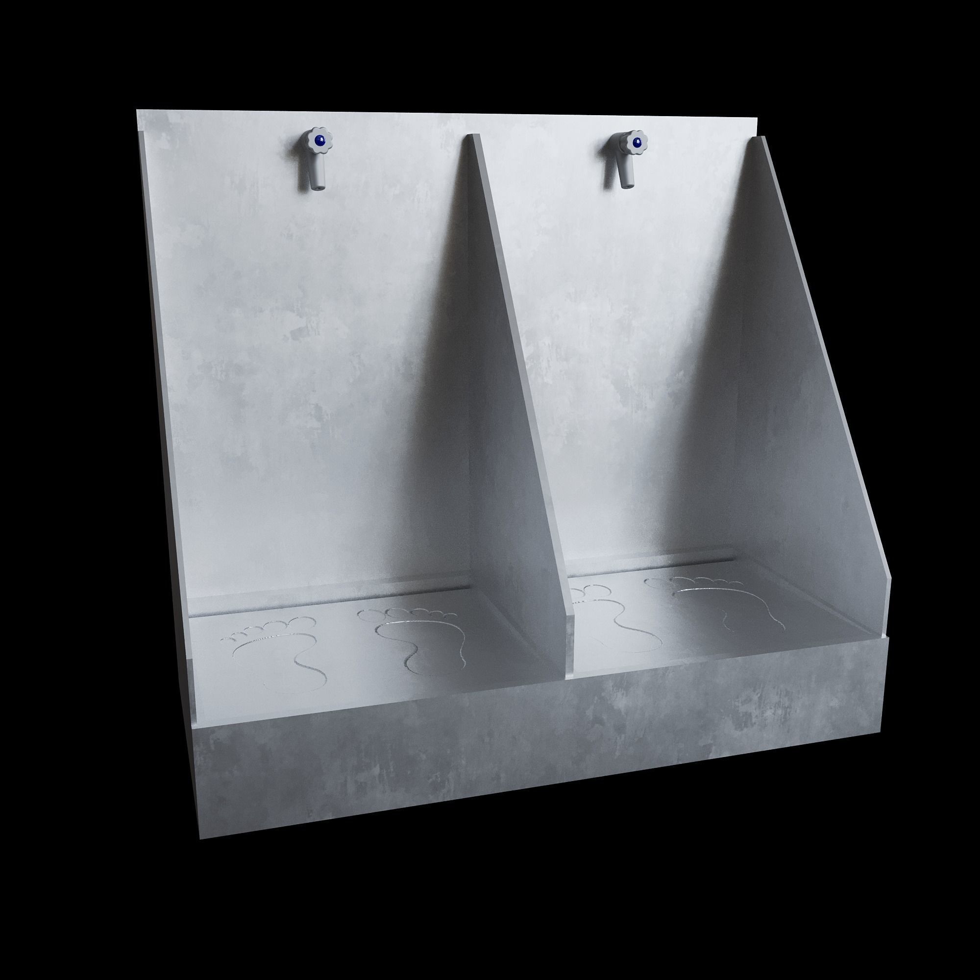 foot wash sink Low-poly 3D model_18