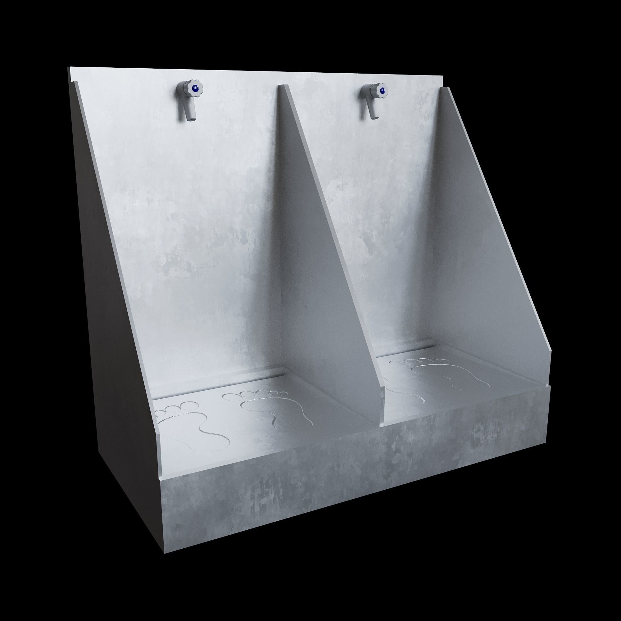 foot wash sink Low-poly 3D model_16