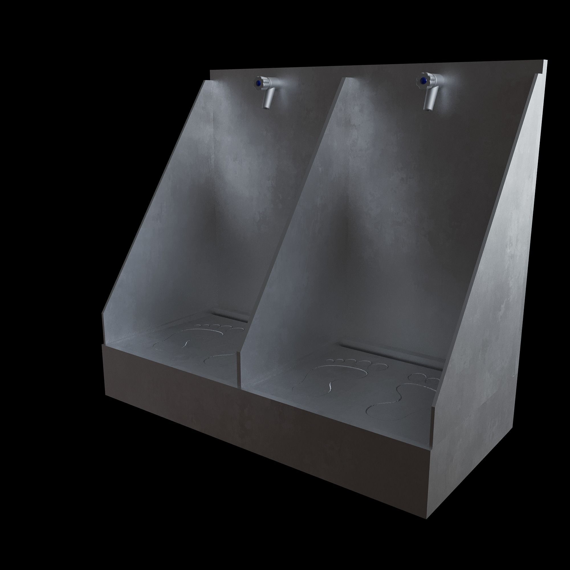 foot wash sink Low-poly 3D model_13