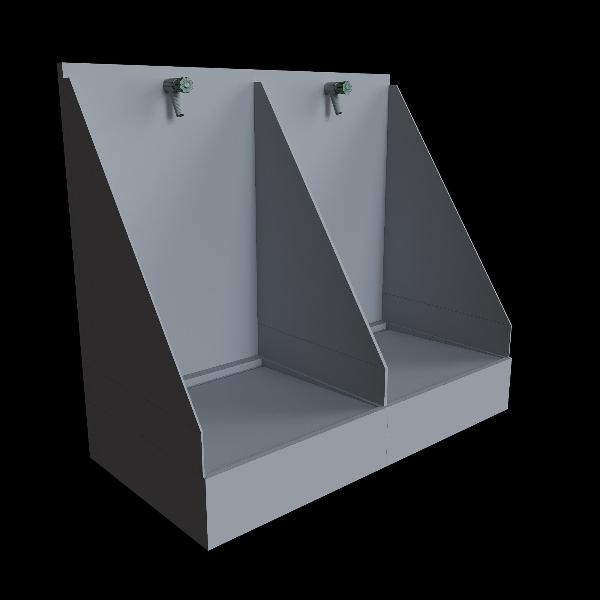 foot wash sink Low-poly 3D model_4