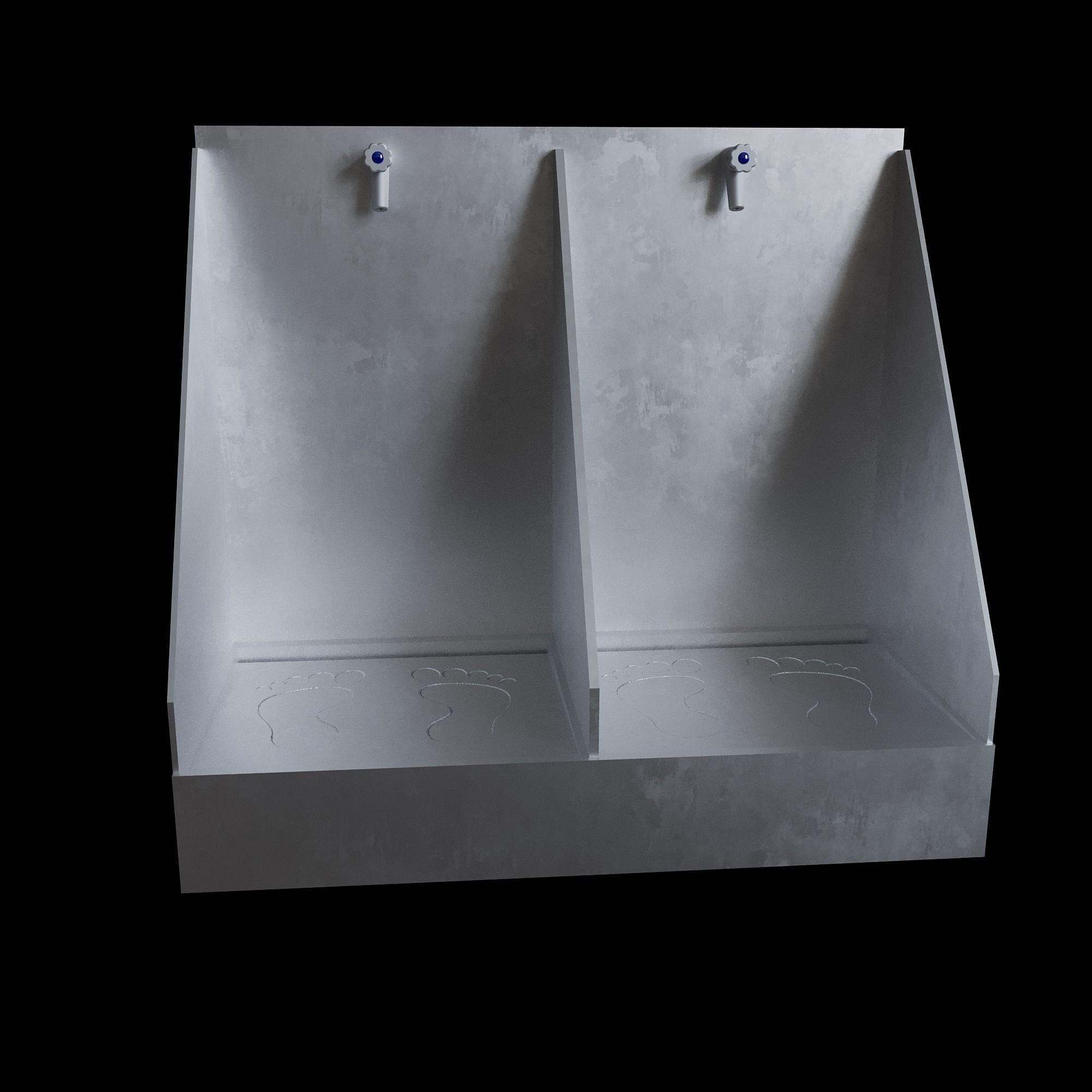 foot wash sink Low-poly 3D model_6