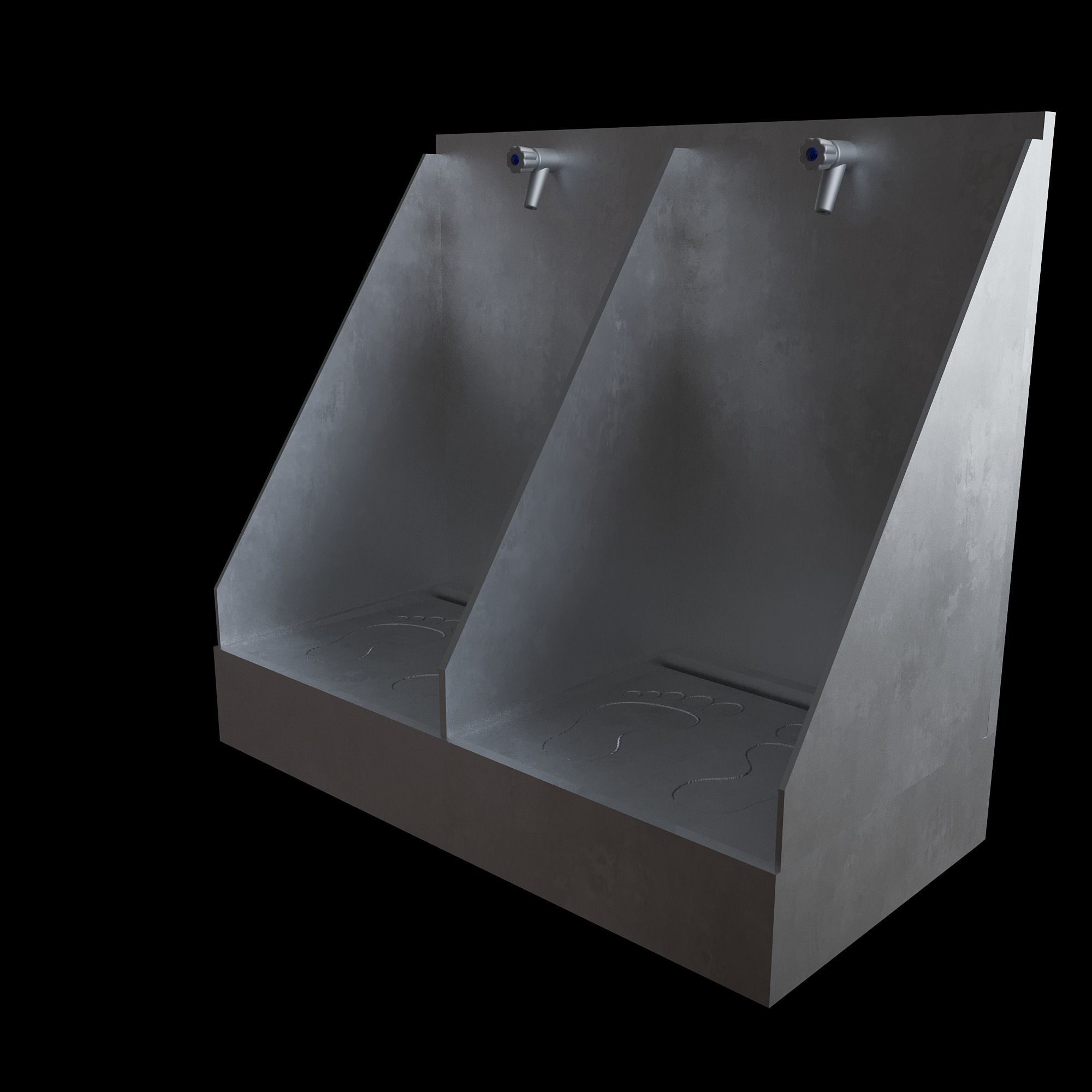 foot wash sink Low-poly 3D model_14