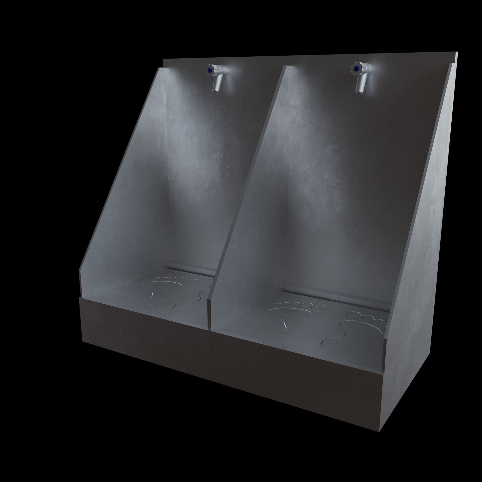 foot wash sink Low-poly 3D model_15