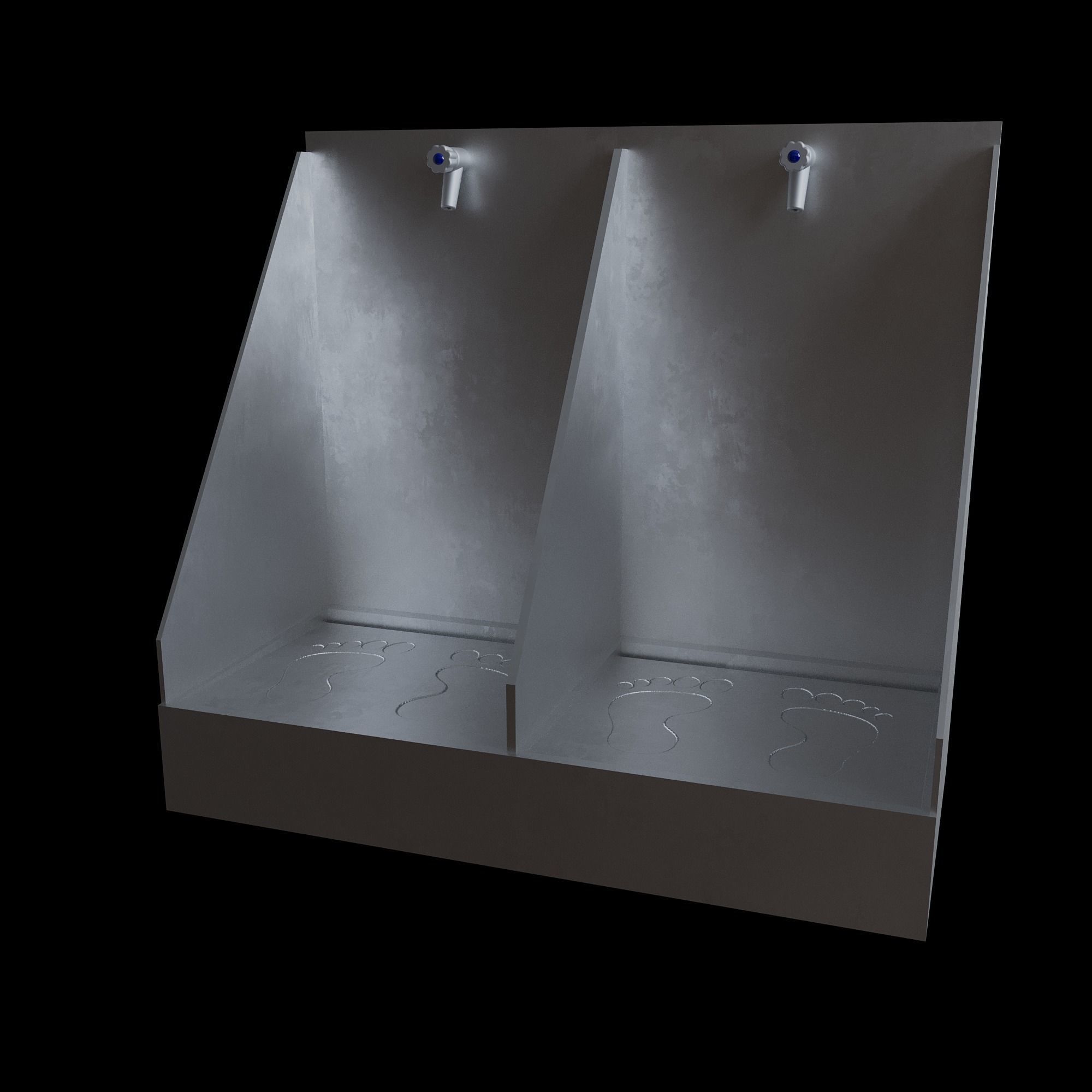 foot wash sink Low-poly 3D model_11