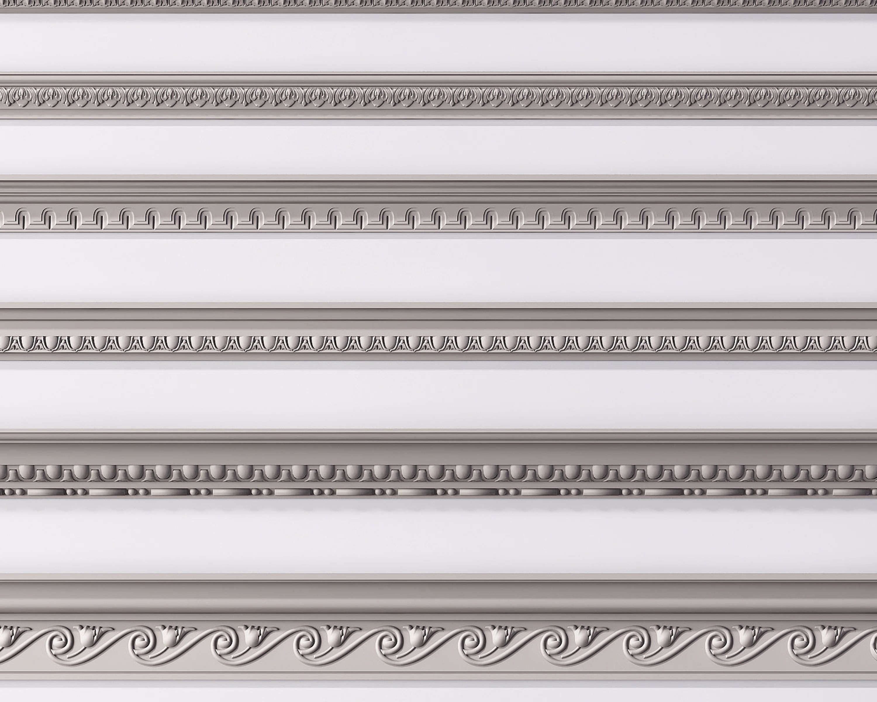 Simplified gypsum European line 3D model | CGTrader