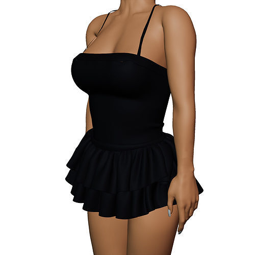 Women Black Dress 3D model