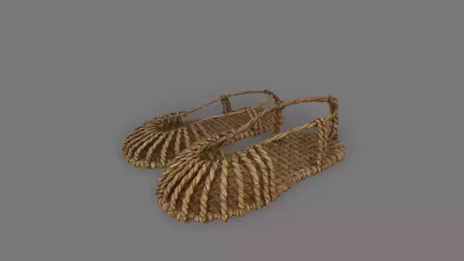 straw sandals shoes 