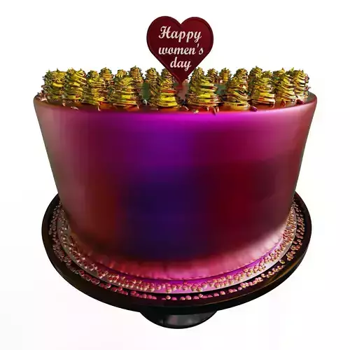HAPPY WOMENS DAY CAKE TOPPER 3D print model