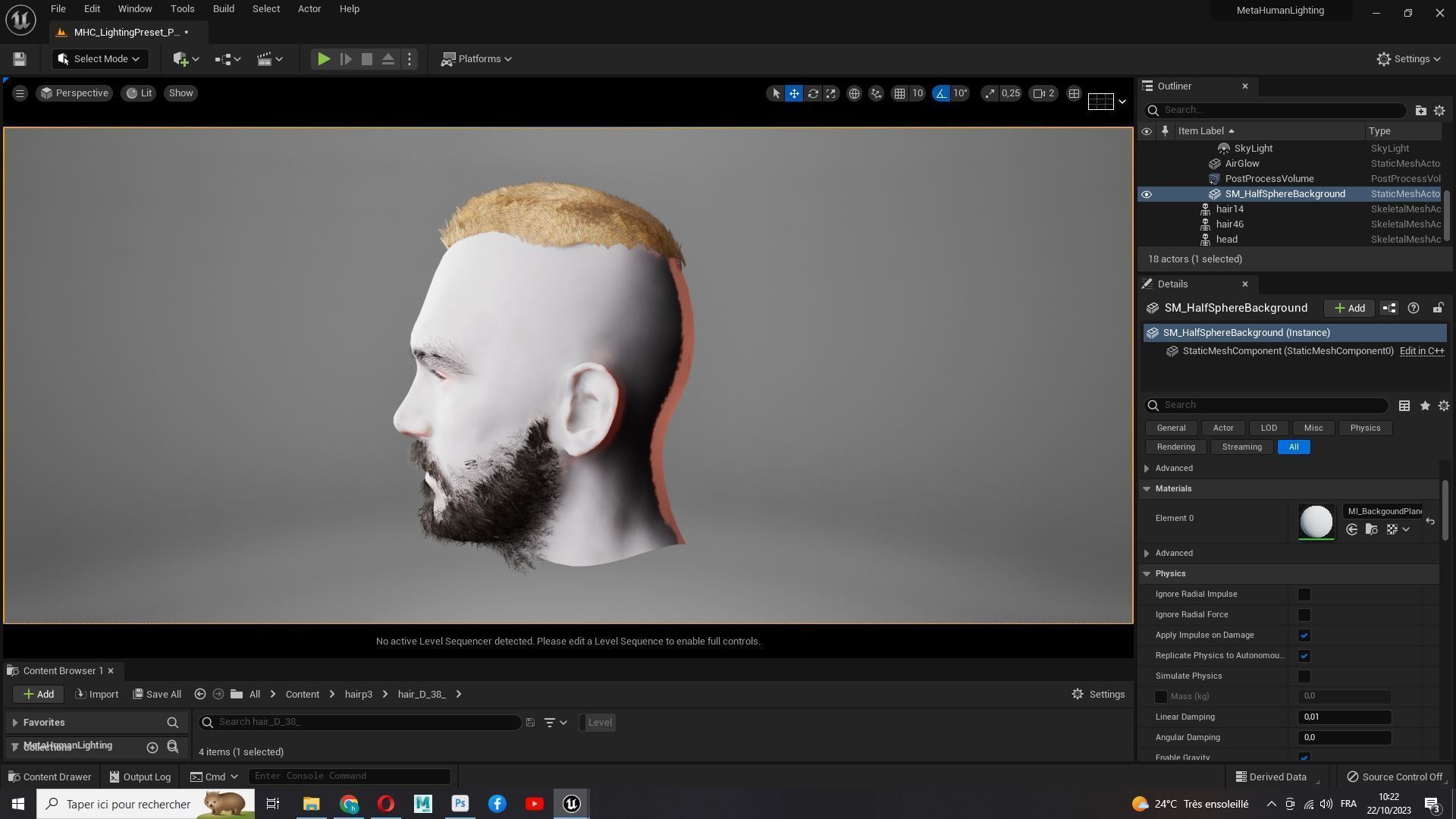 Realistic Male Hair - Buzz Hair Cut Low-poly 3D model_22