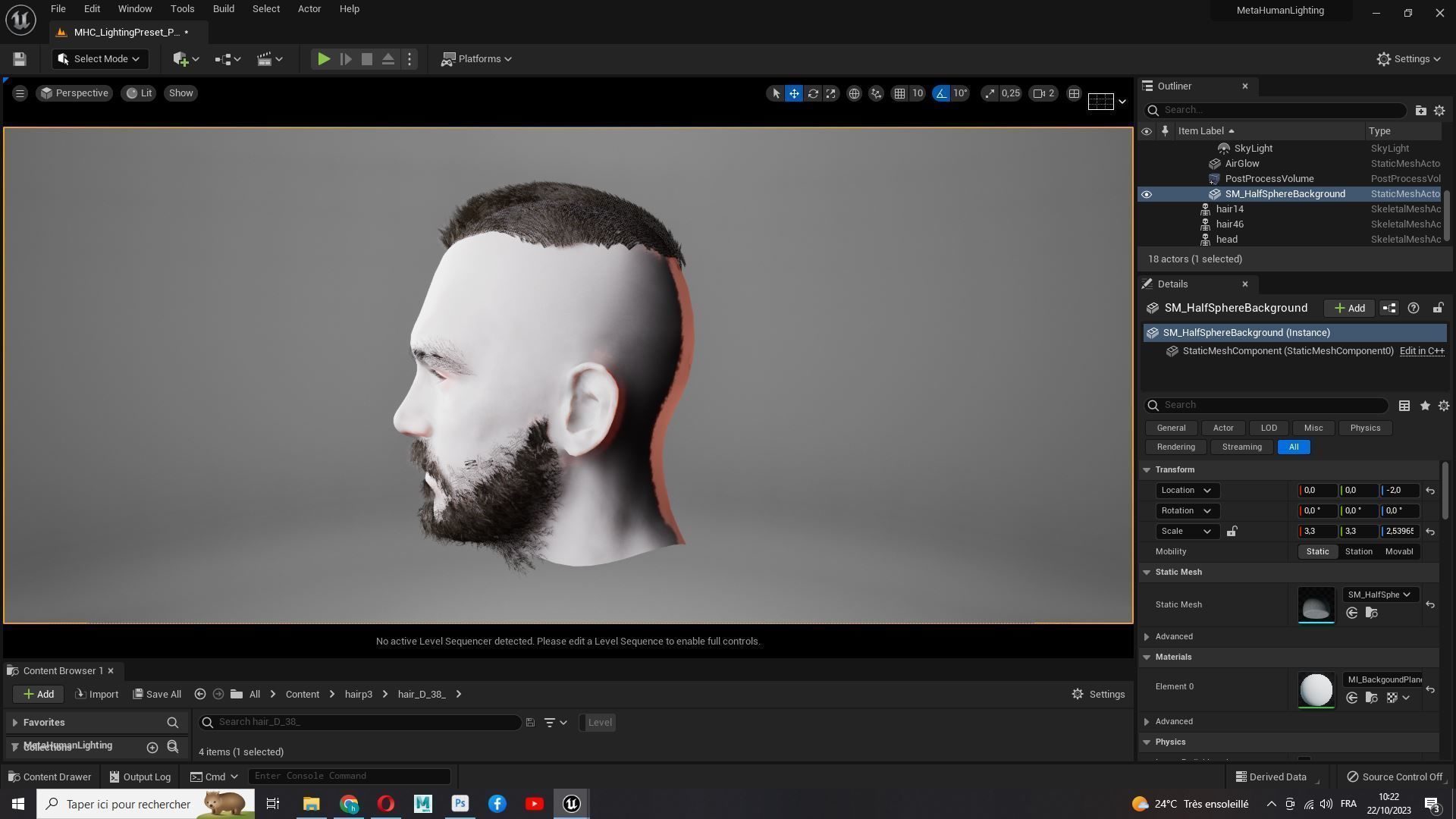 Realistic Male Hair - Buzz Hair Cut Low-poly 3D model_18