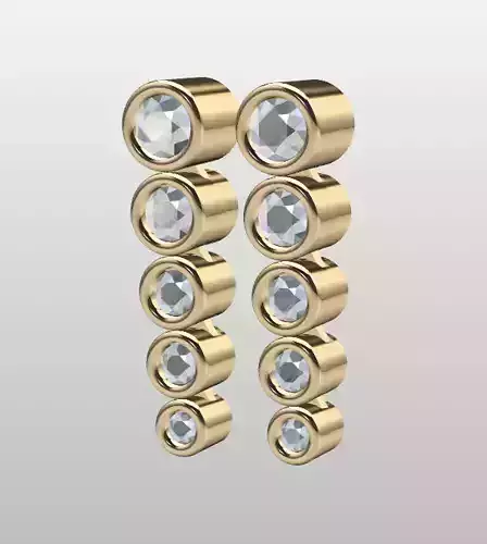 Pendant Bezel Setting Earring