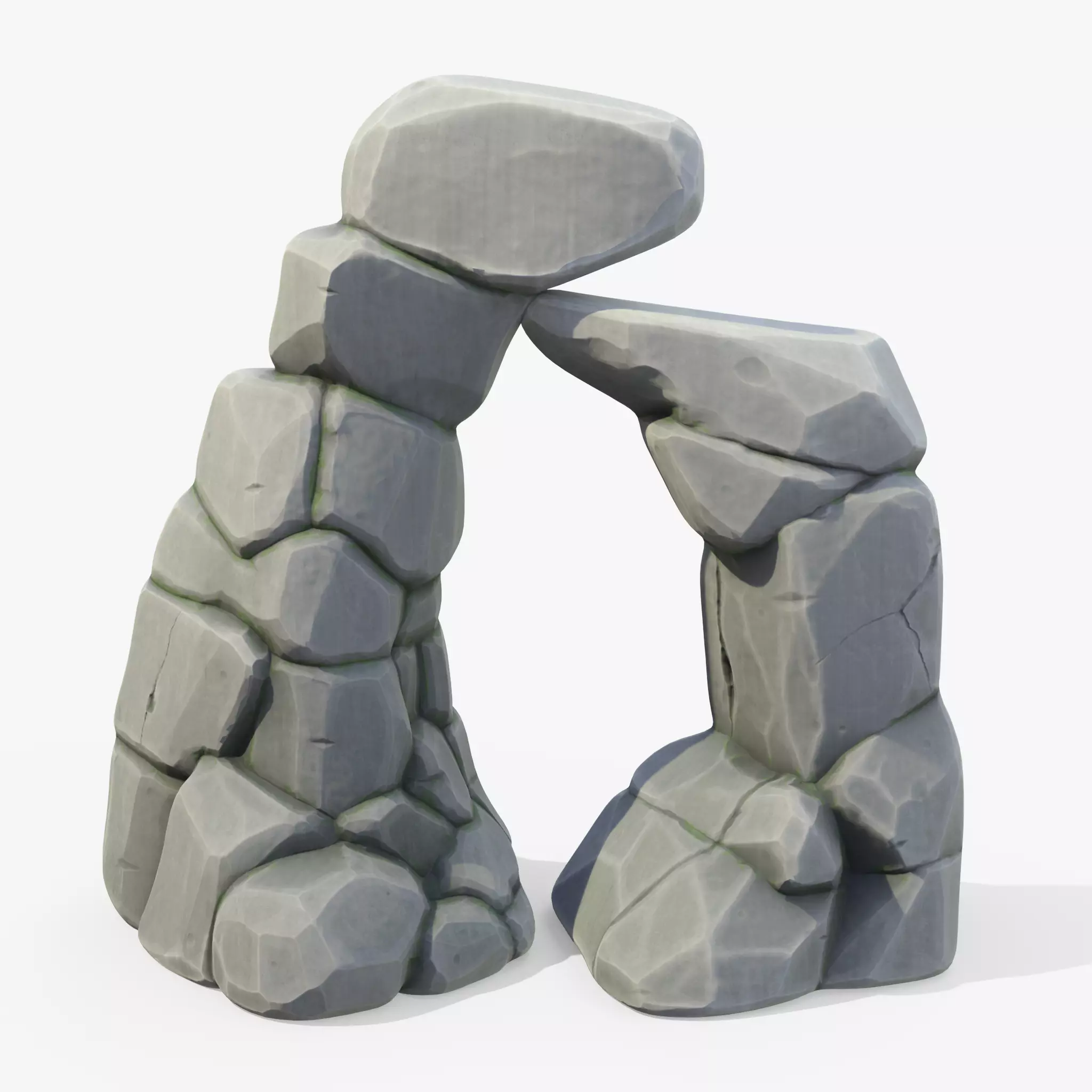 Stylized Rock Cliff Stone Gate Low-poly 3D model