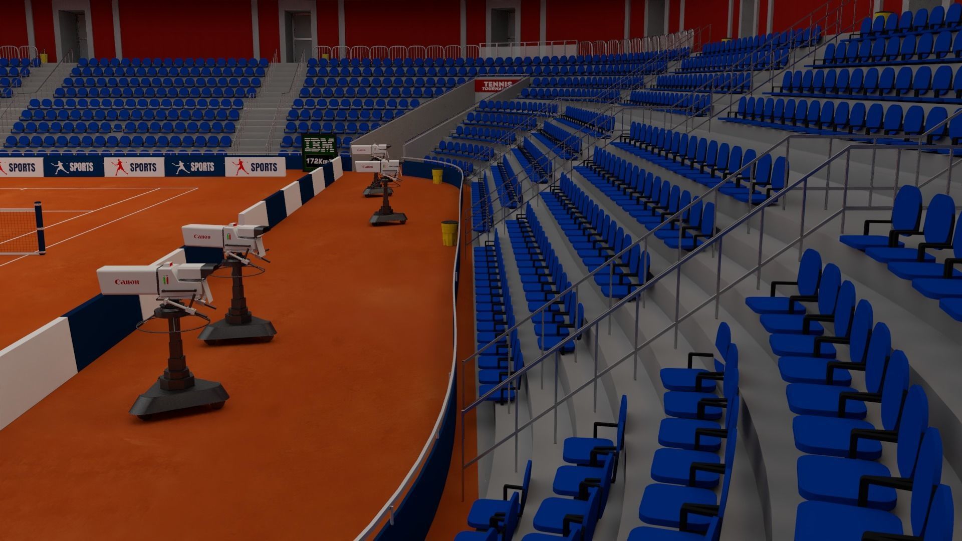 Tennis Stadium 3D model_3