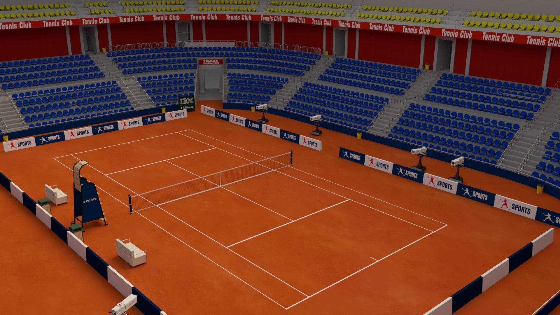 Tennis Stadium 3D model_6