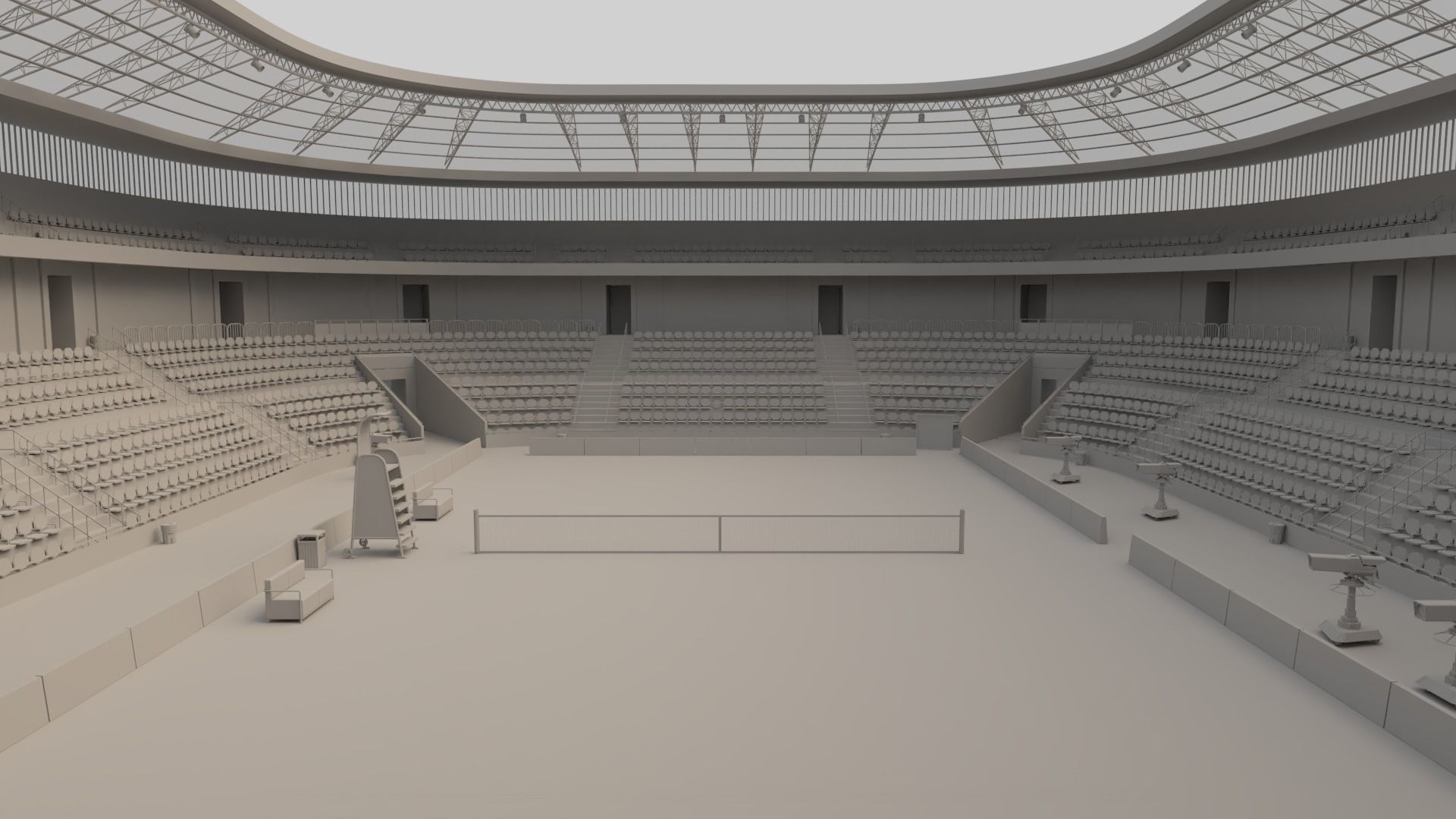 Tennis Stadium 3D model_7
