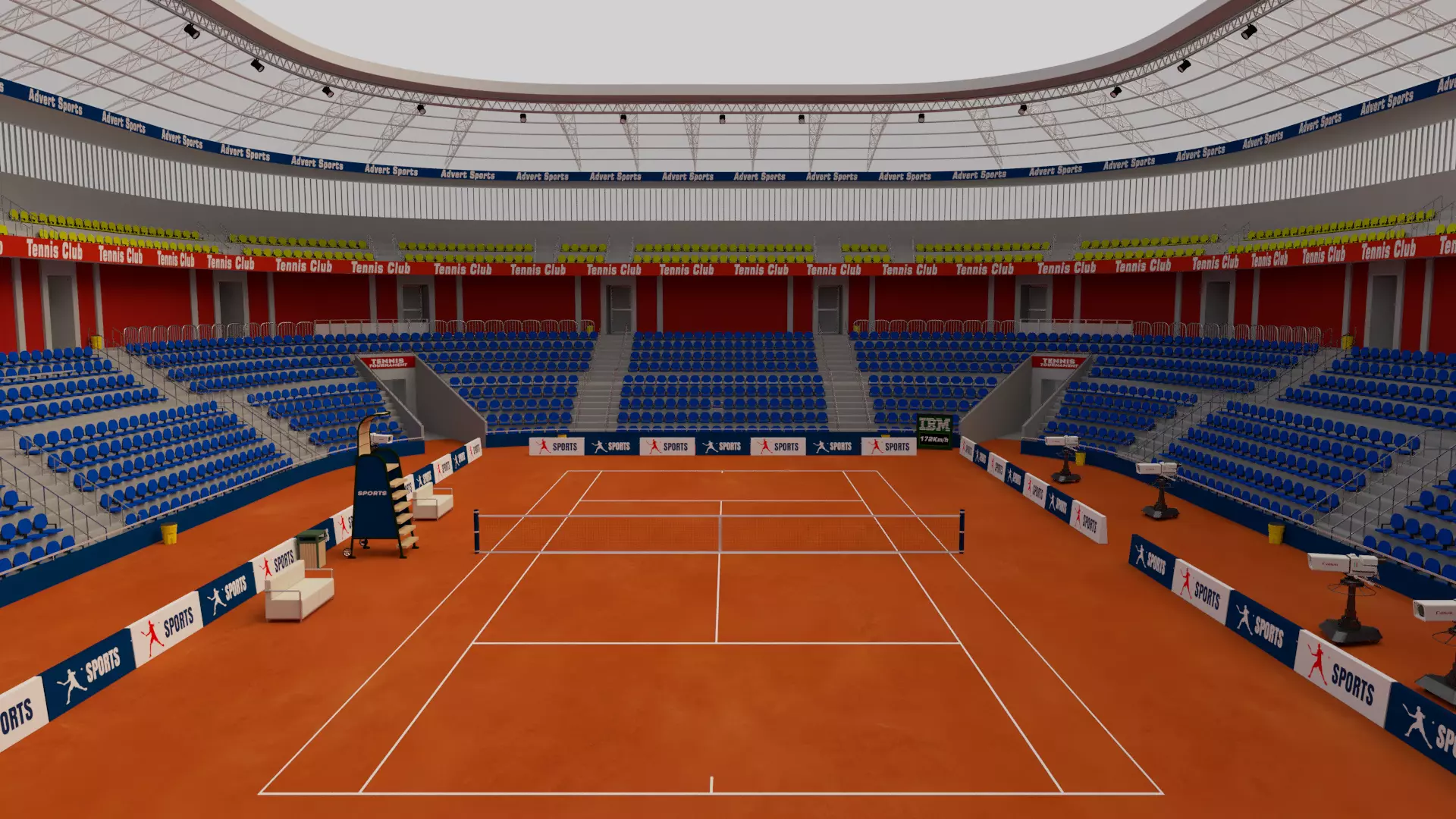 Tennis Stadium 3D model_0