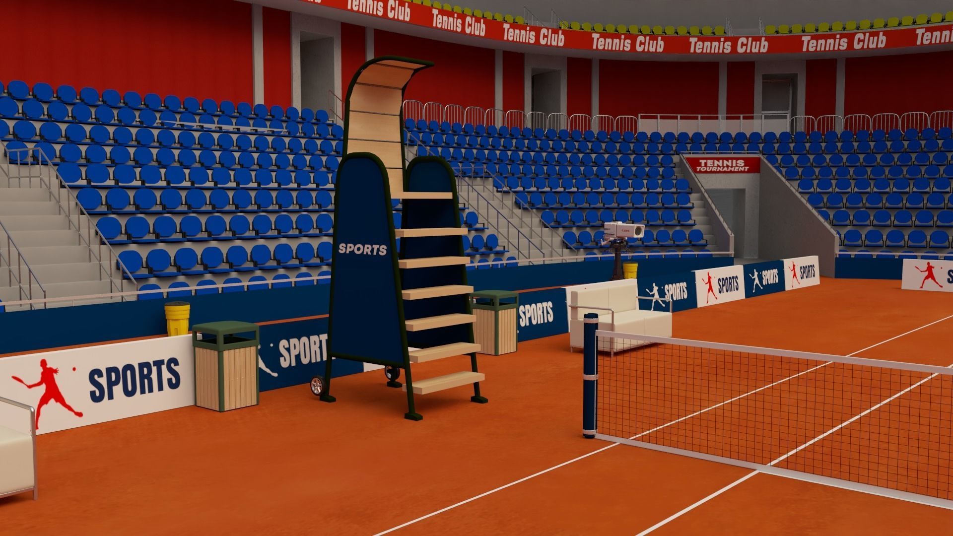 Tennis Stadium 3D model_4