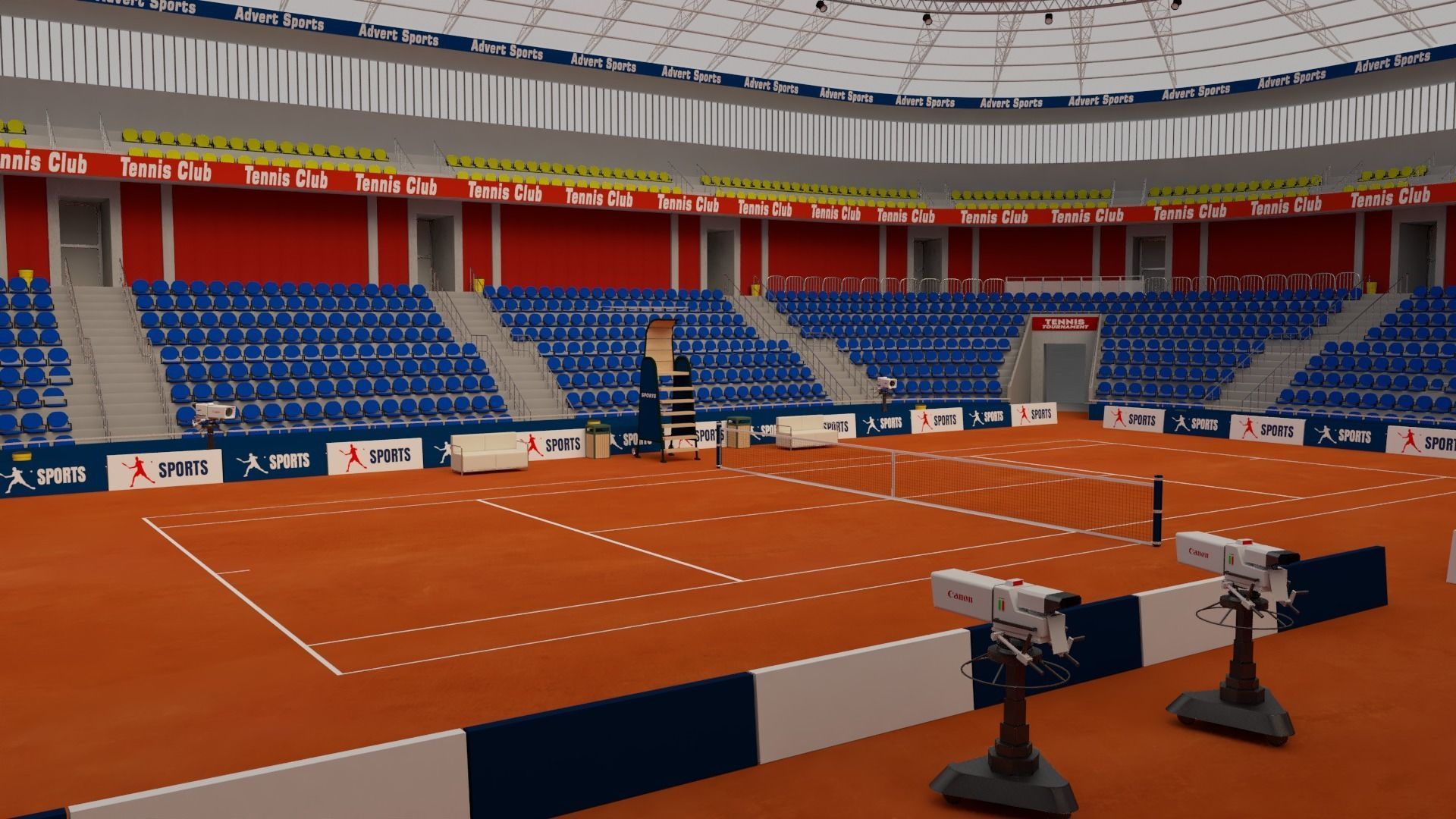 Tennis Stadium 3D model_1
