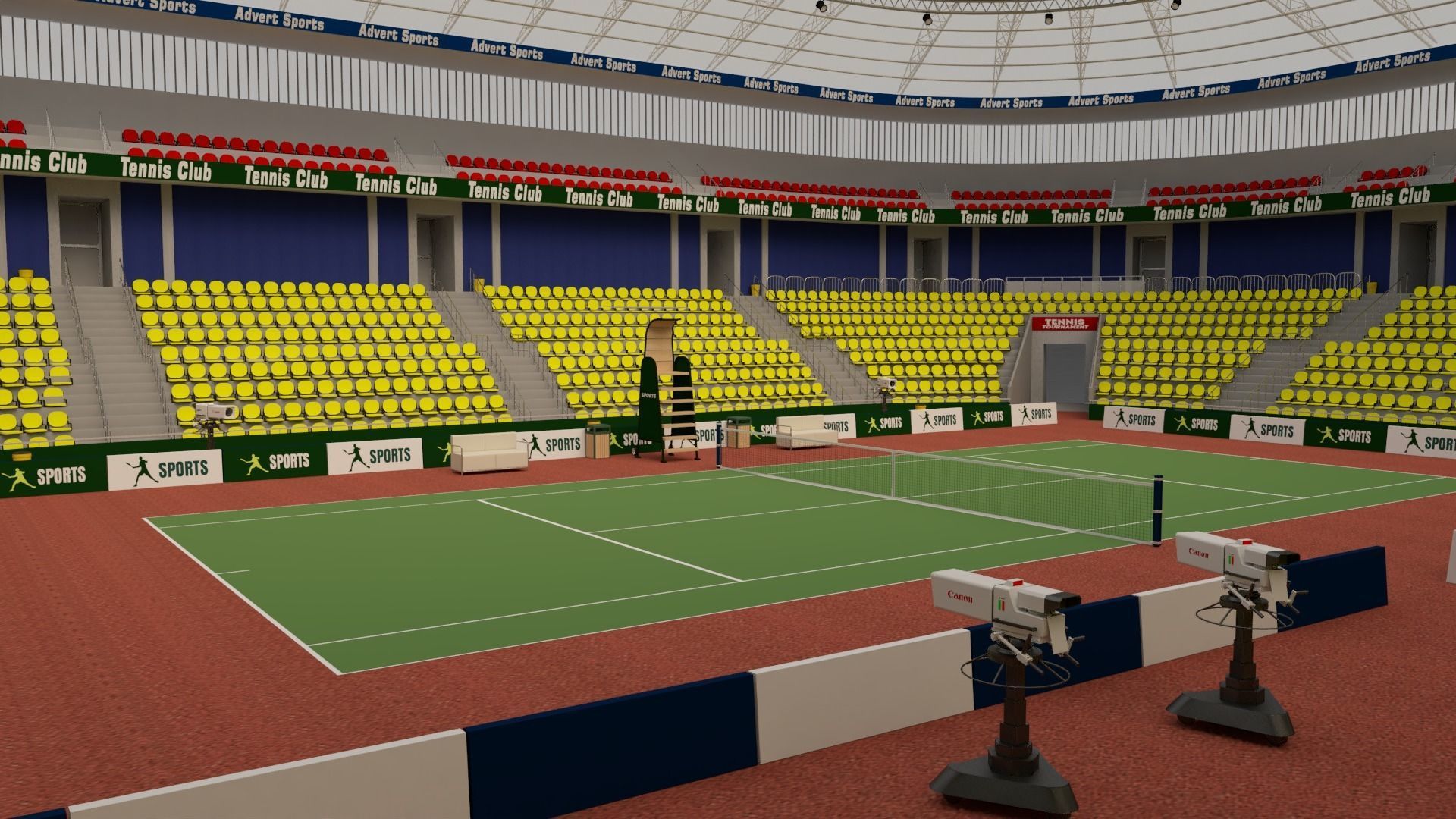 Tennis Stadium 3D model_1