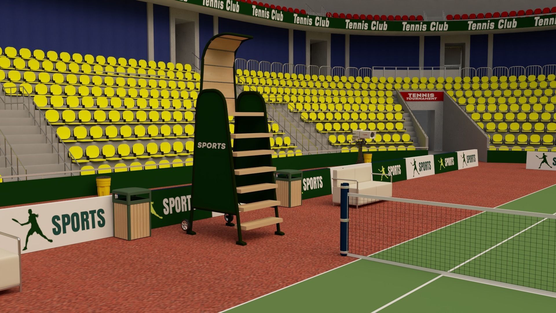 Tennis Stadium 3D model_4