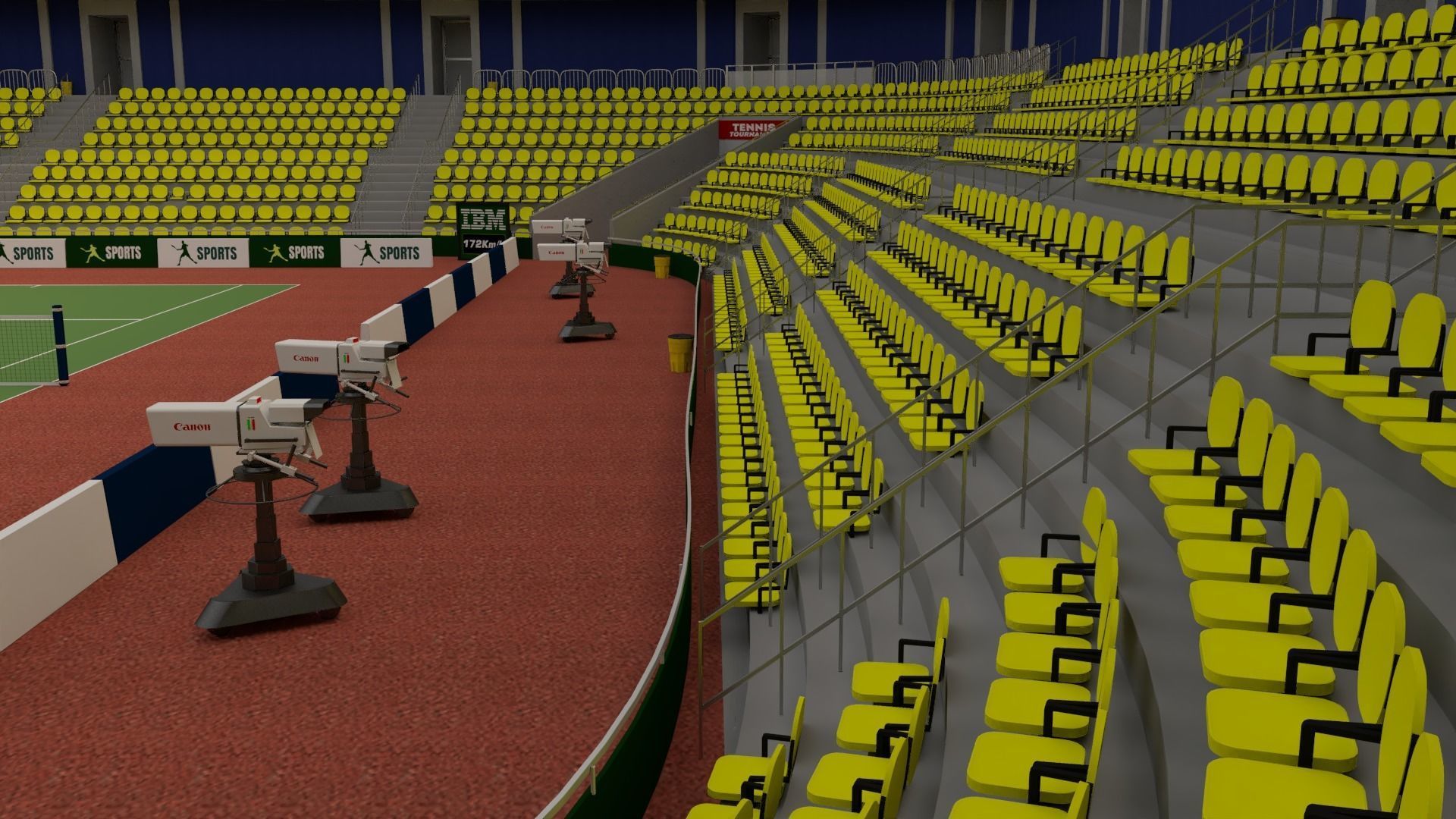 Tennis Stadium 3D model_3